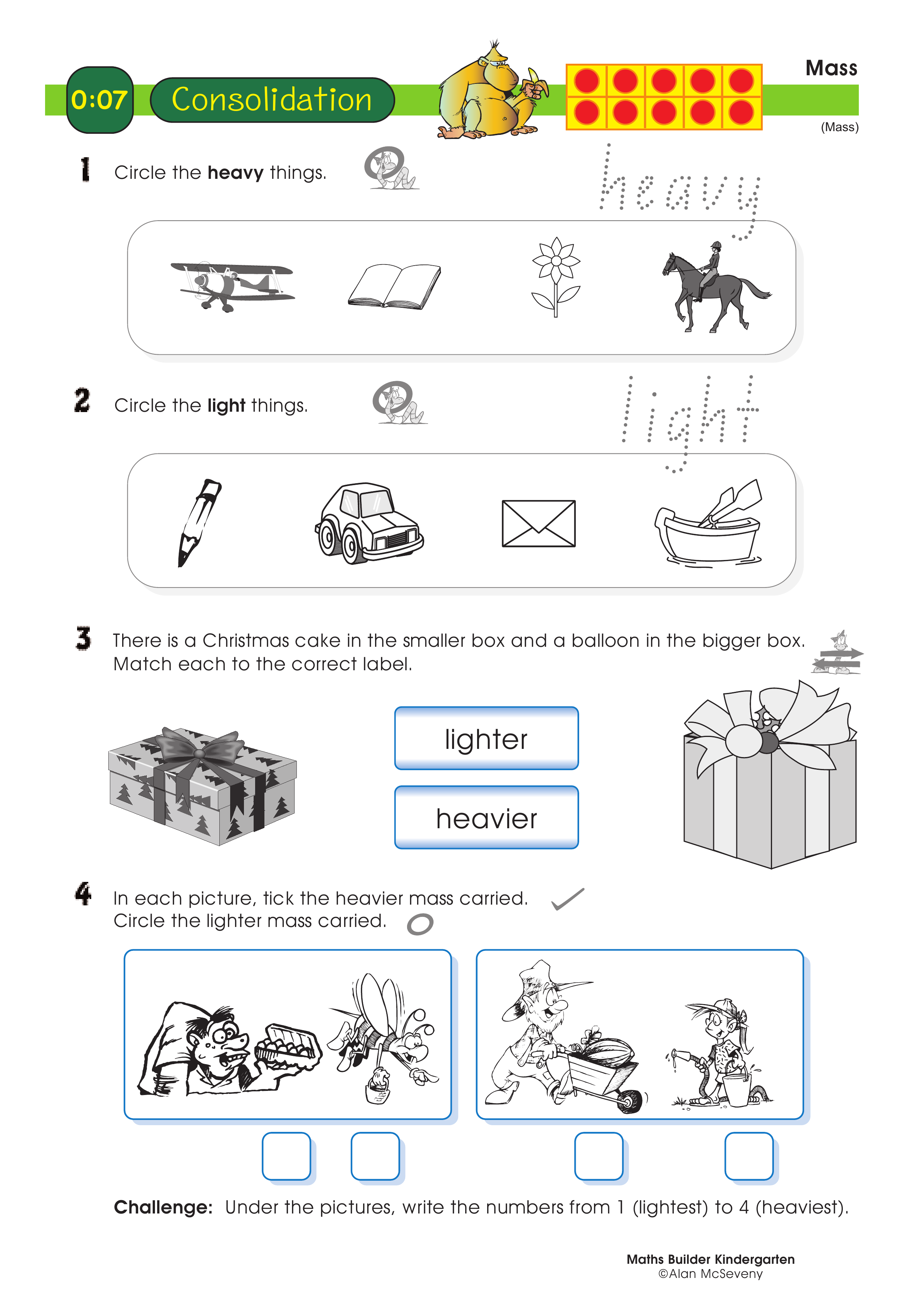 Mass — worksheet preview