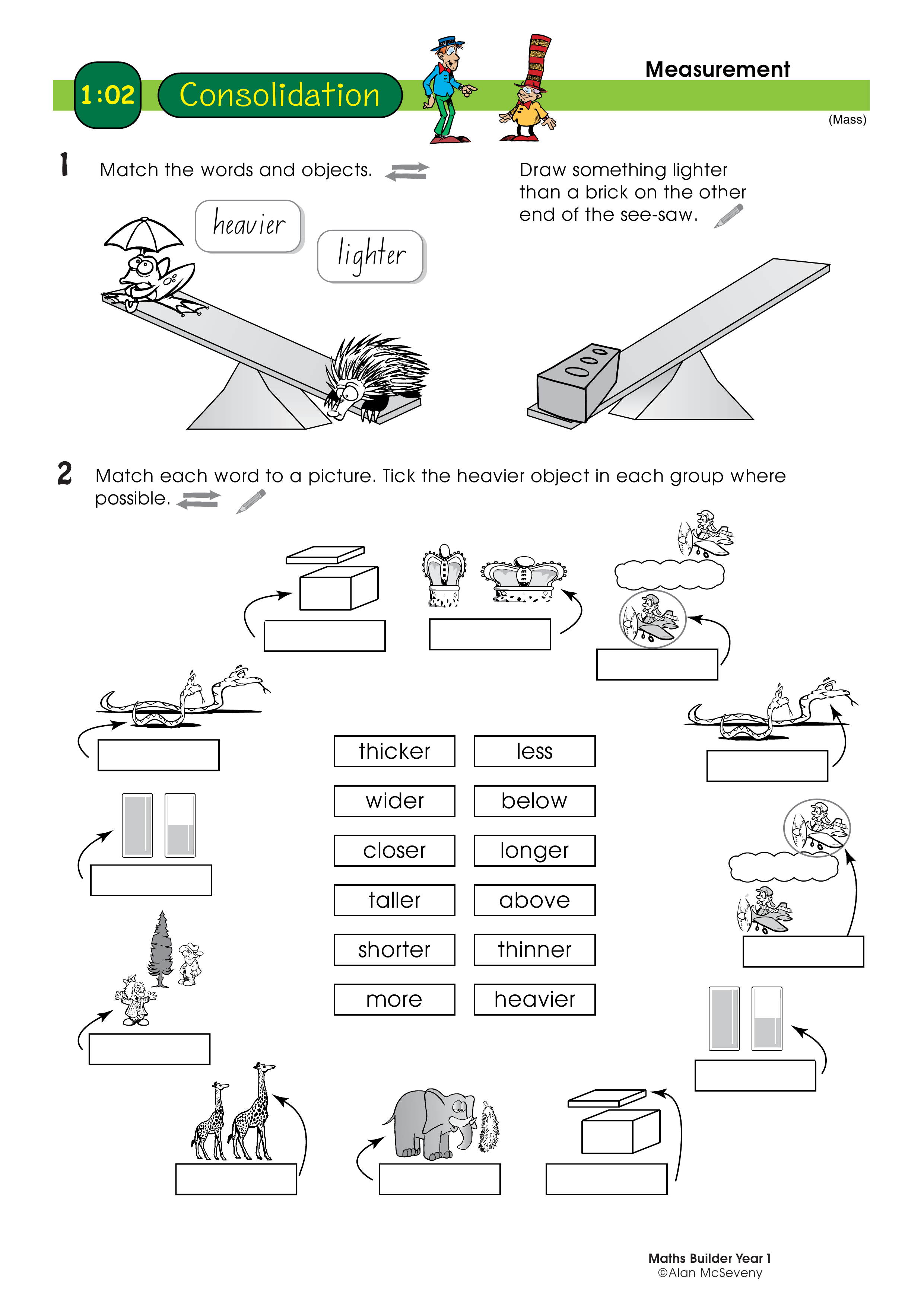 Measurement — worksheet preview