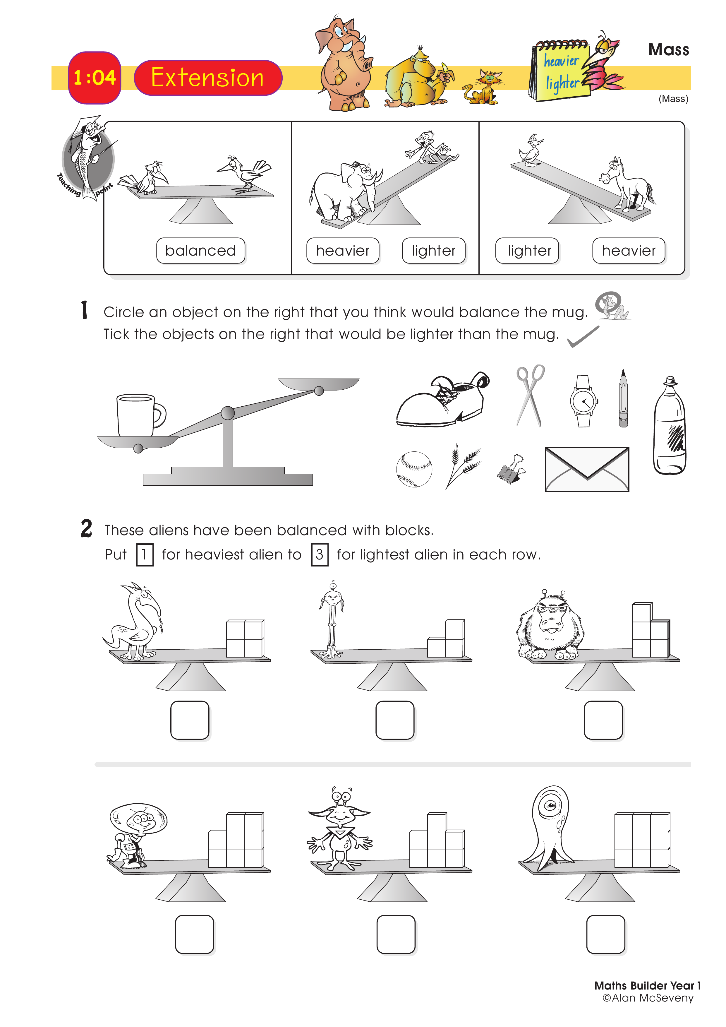 Mass — worksheet preview