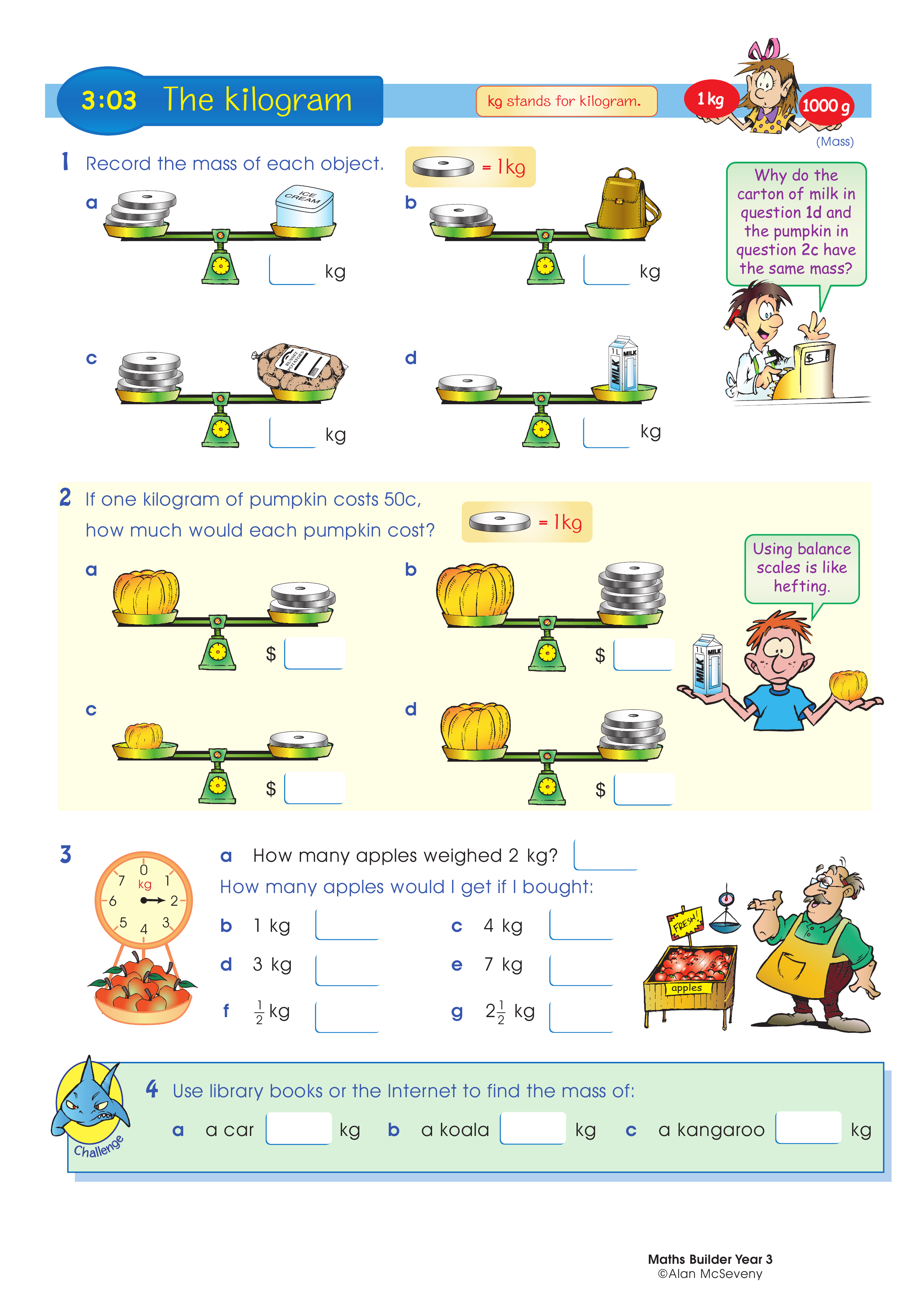 The kilogram — worksheet preview