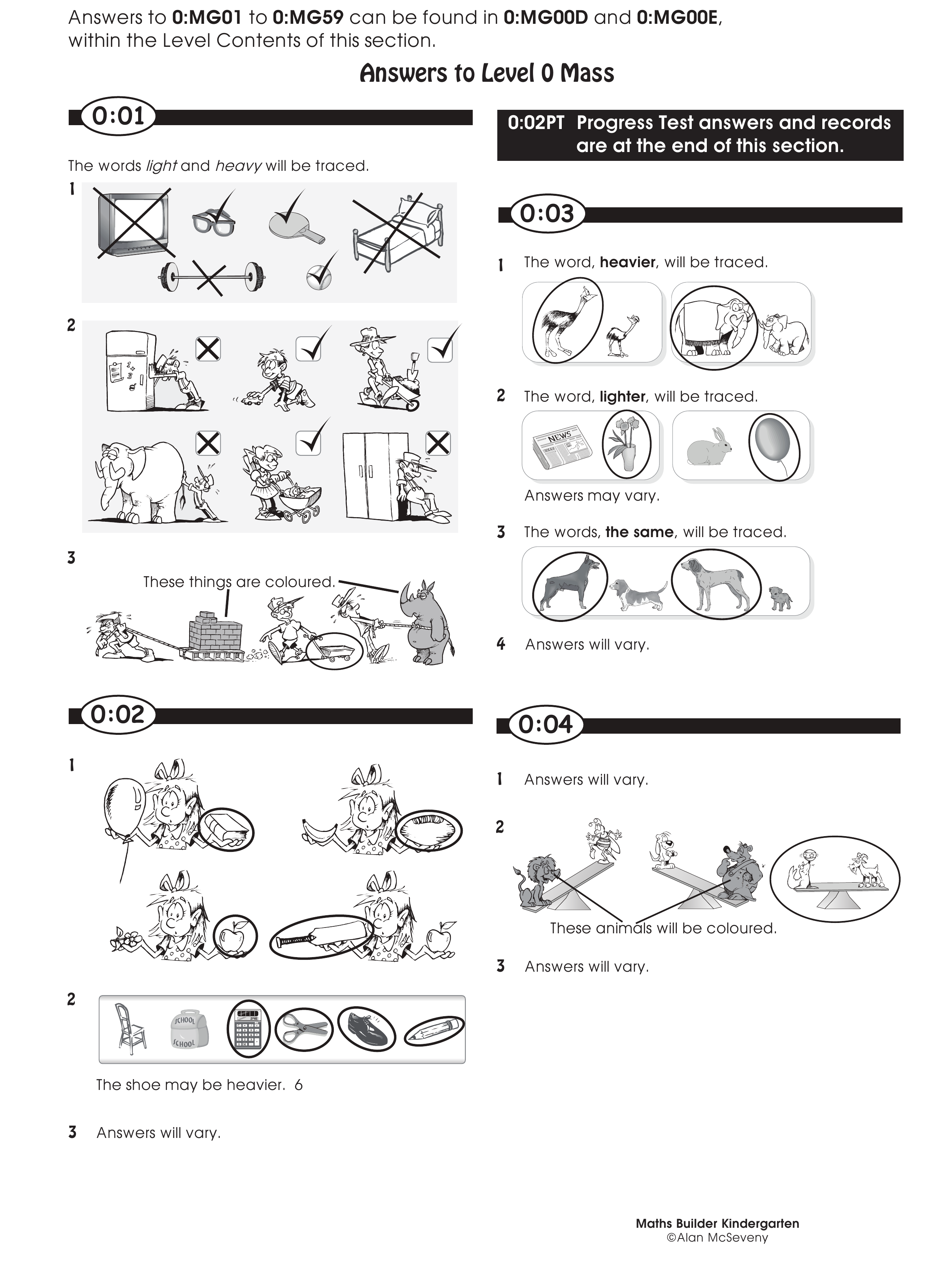 Answers — worksheet preview