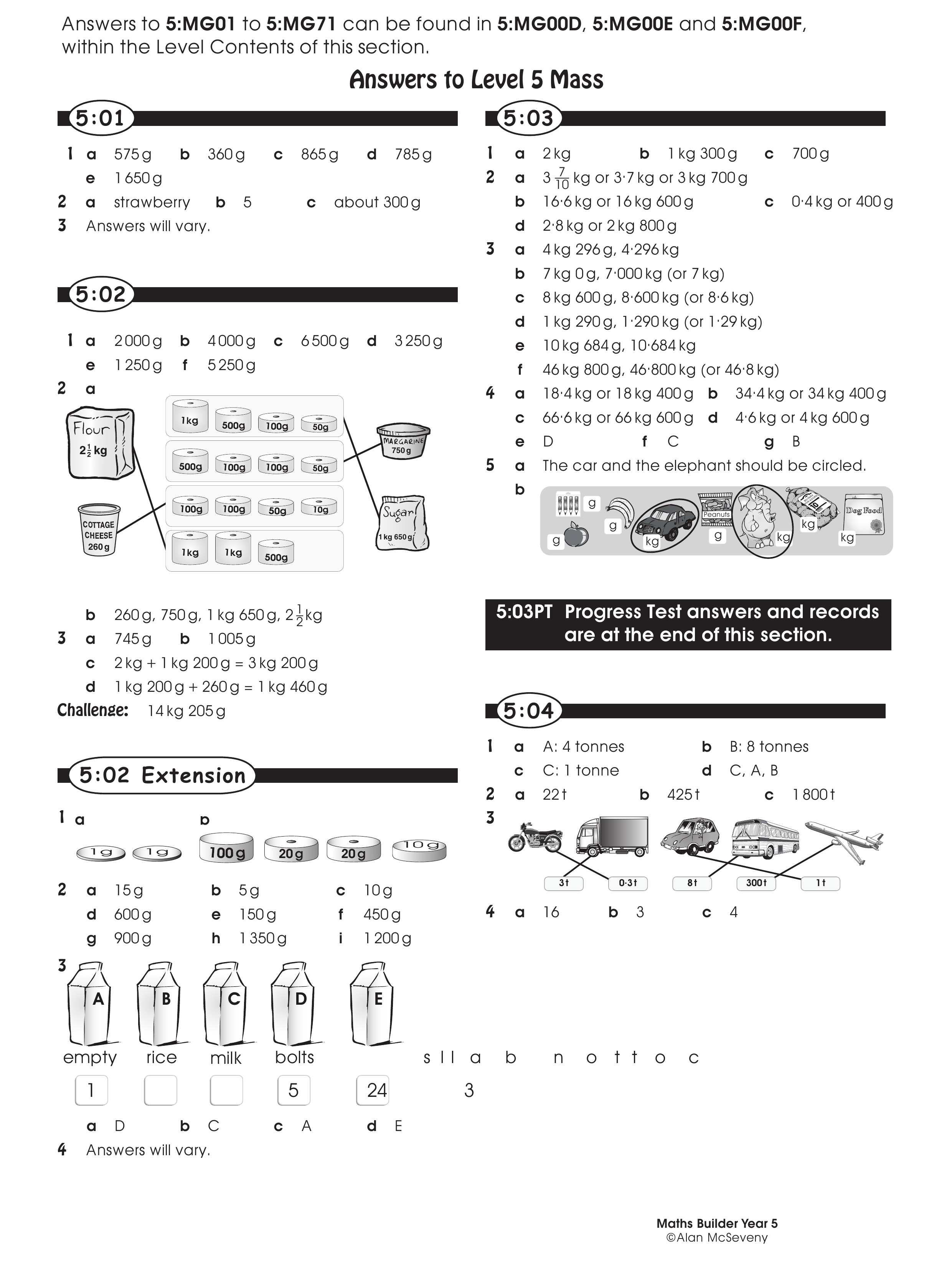 Answers — worksheet preview