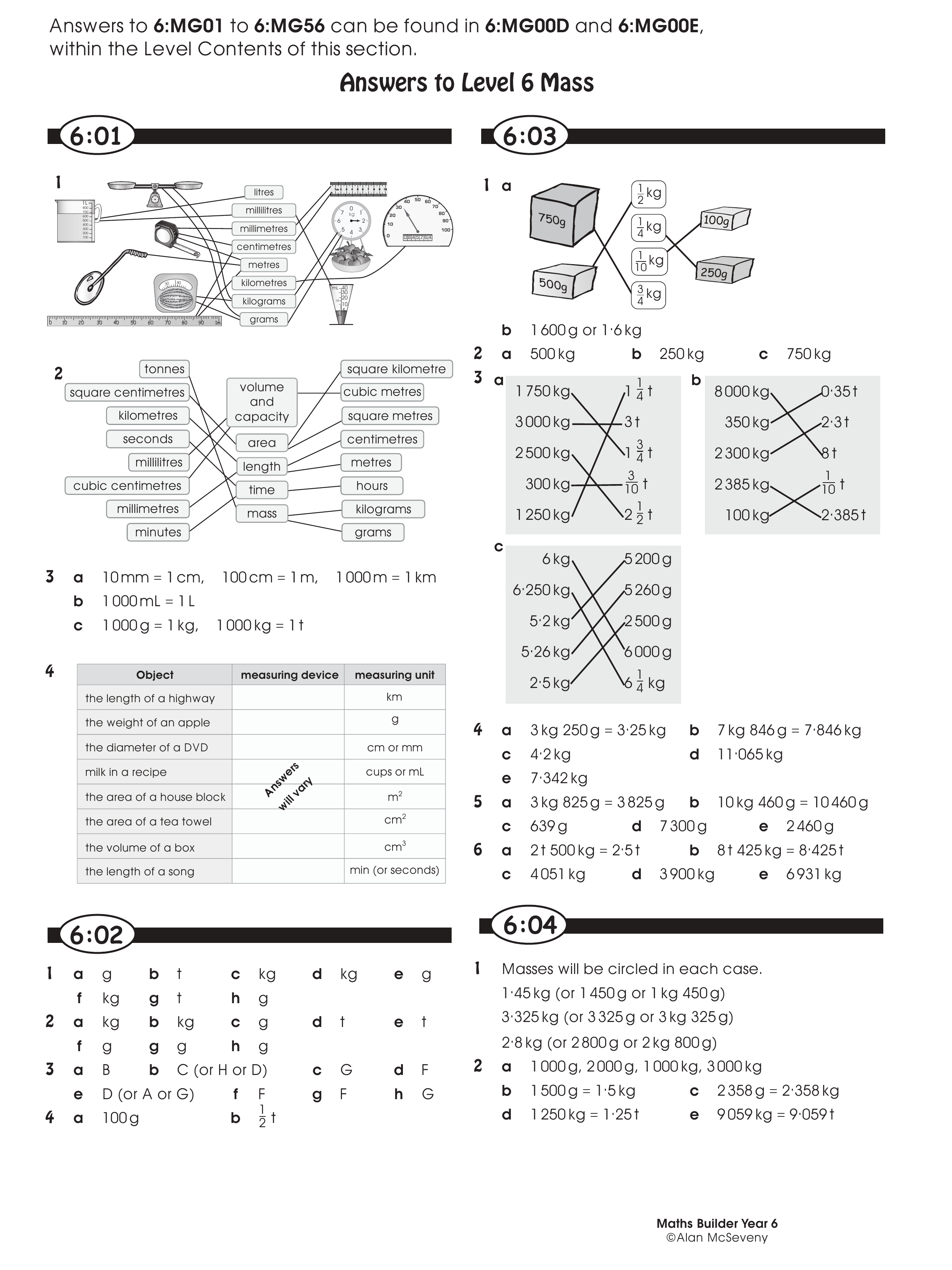 Answers — worksheet preview