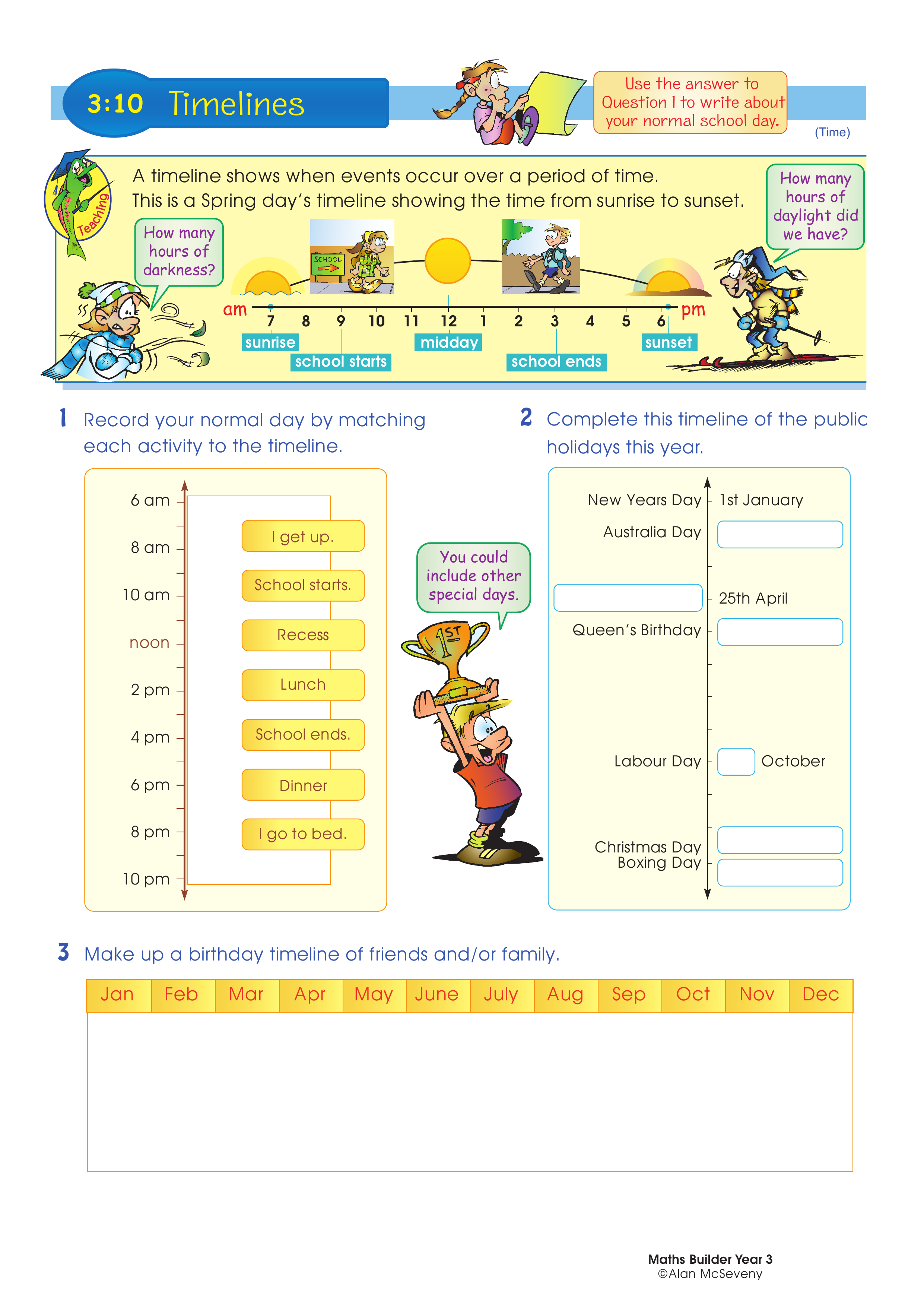 Timelines — worksheet preview