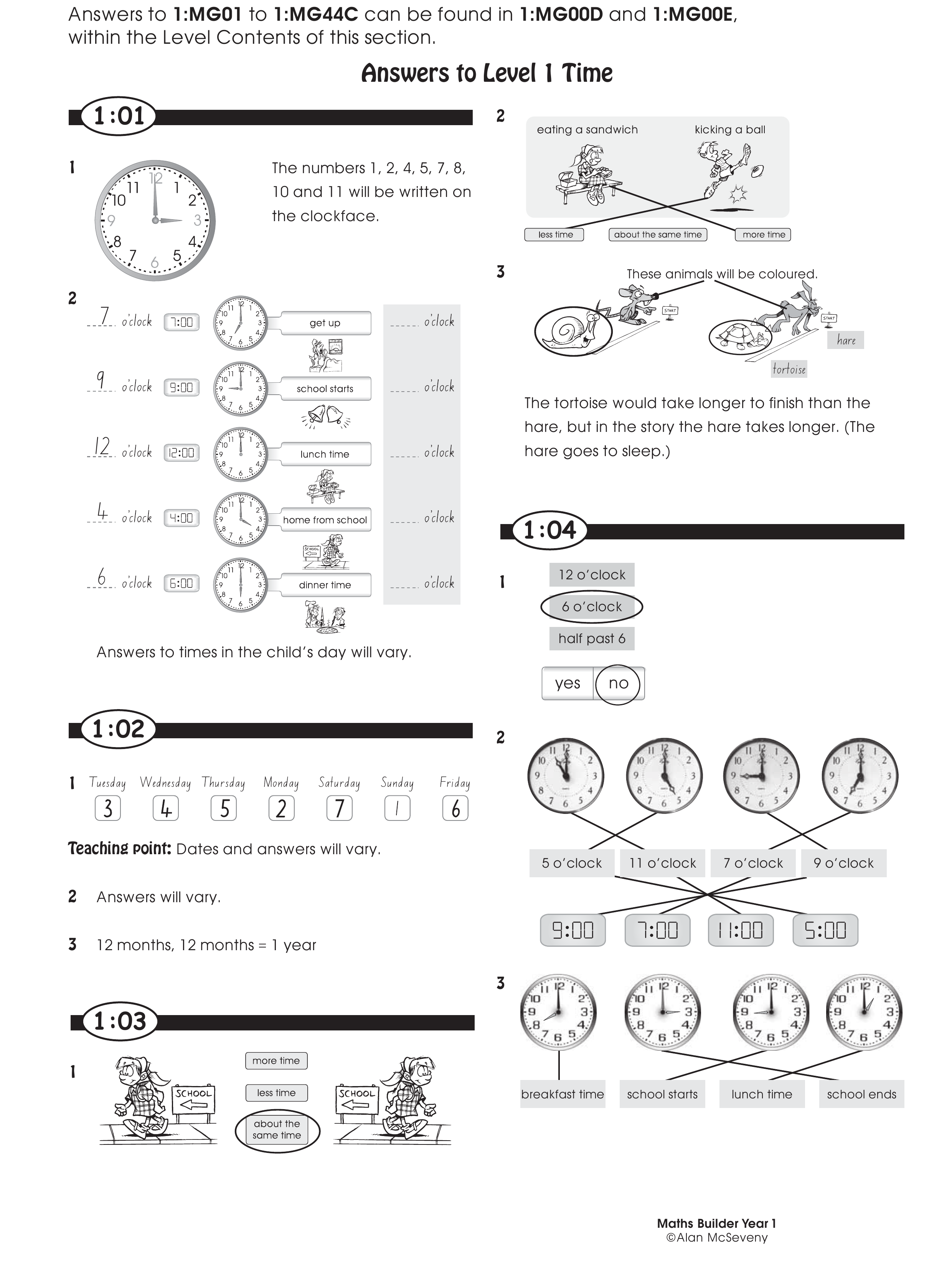 Answers — worksheet preview