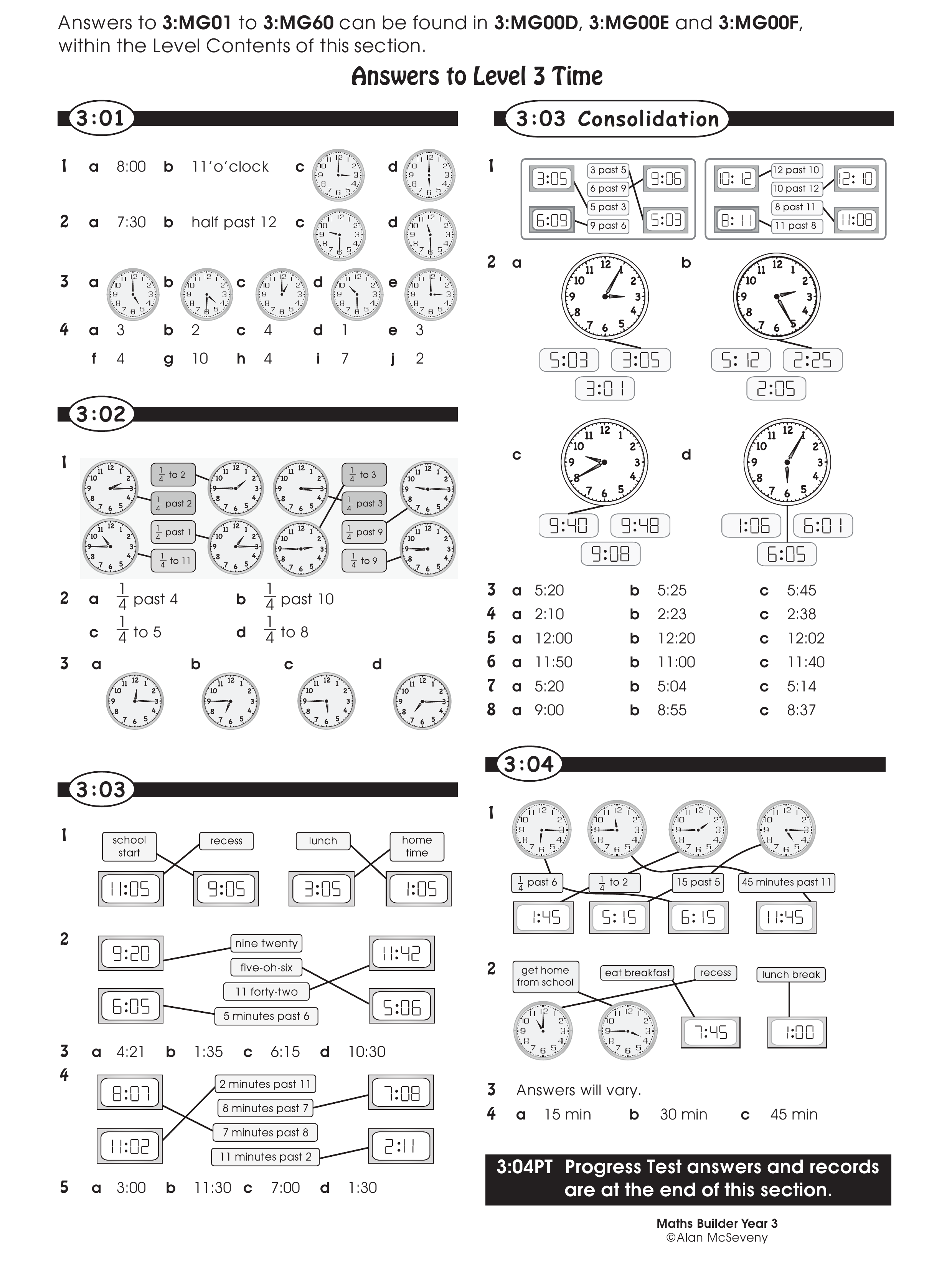 Answers — worksheet preview
