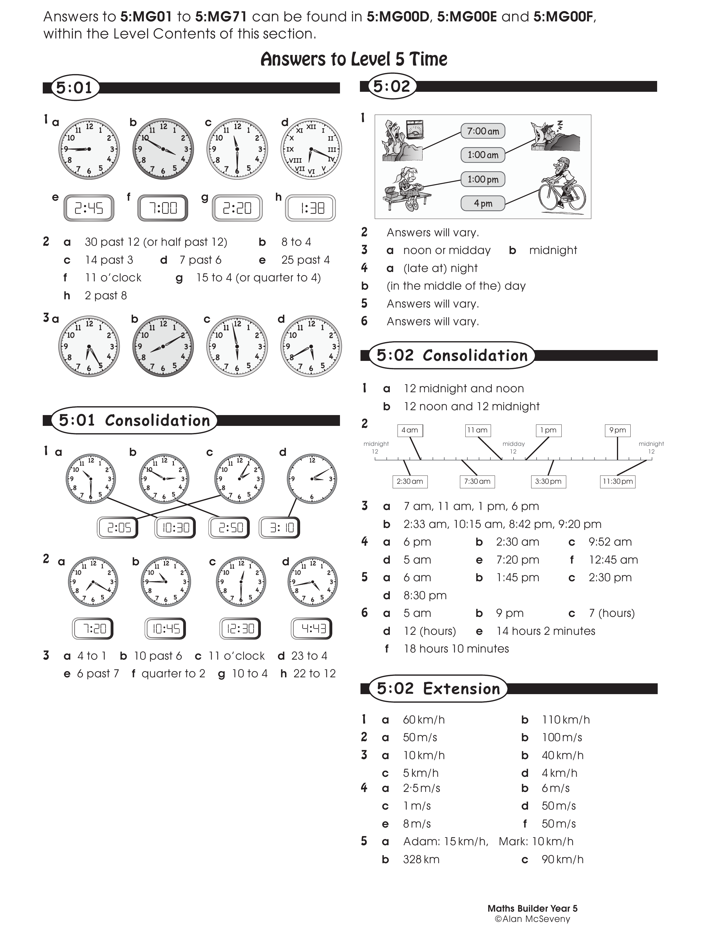 Answers — worksheet preview