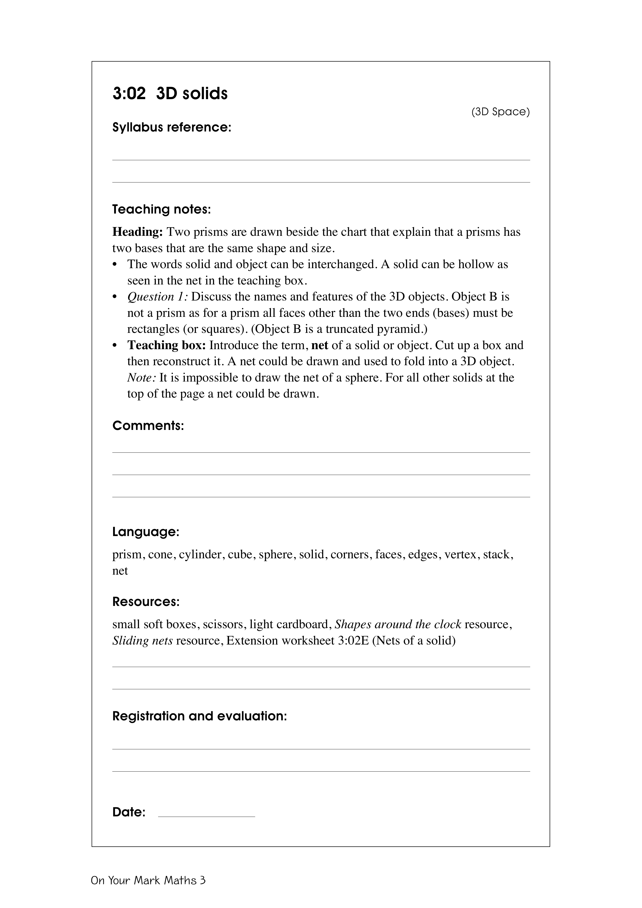 3D solids — worksheet preview