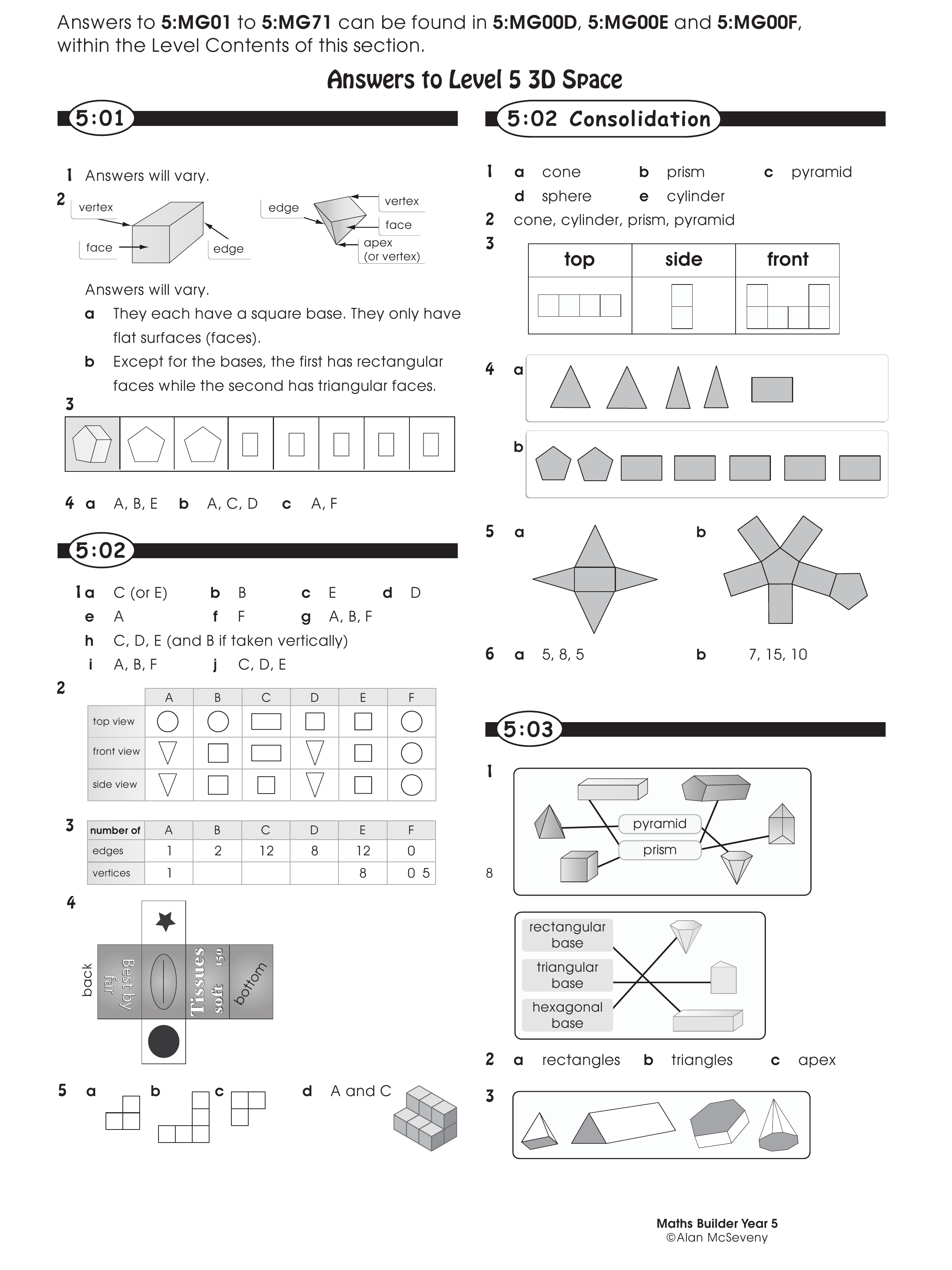 Answers — worksheet preview