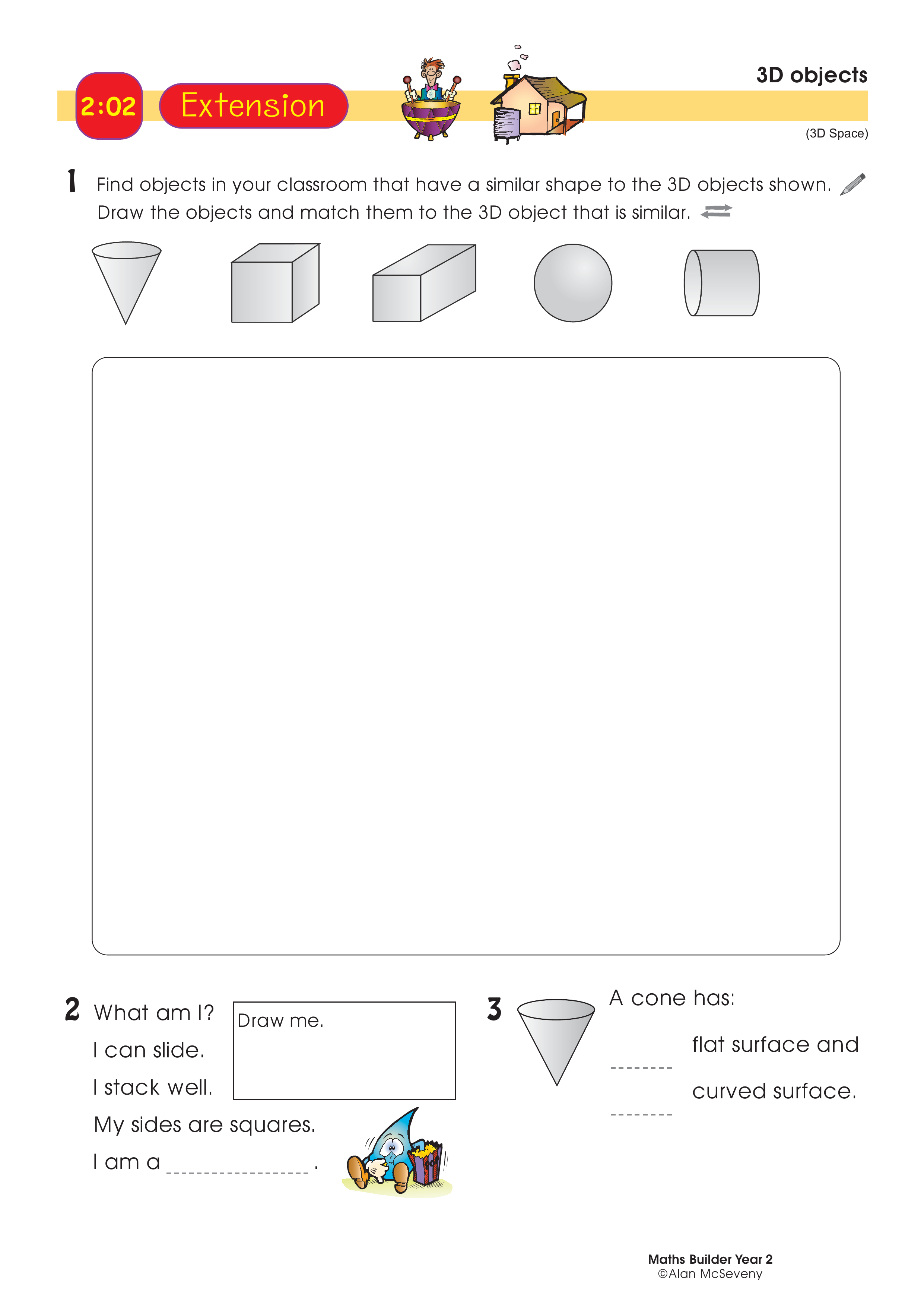 3D objects — worksheet preview