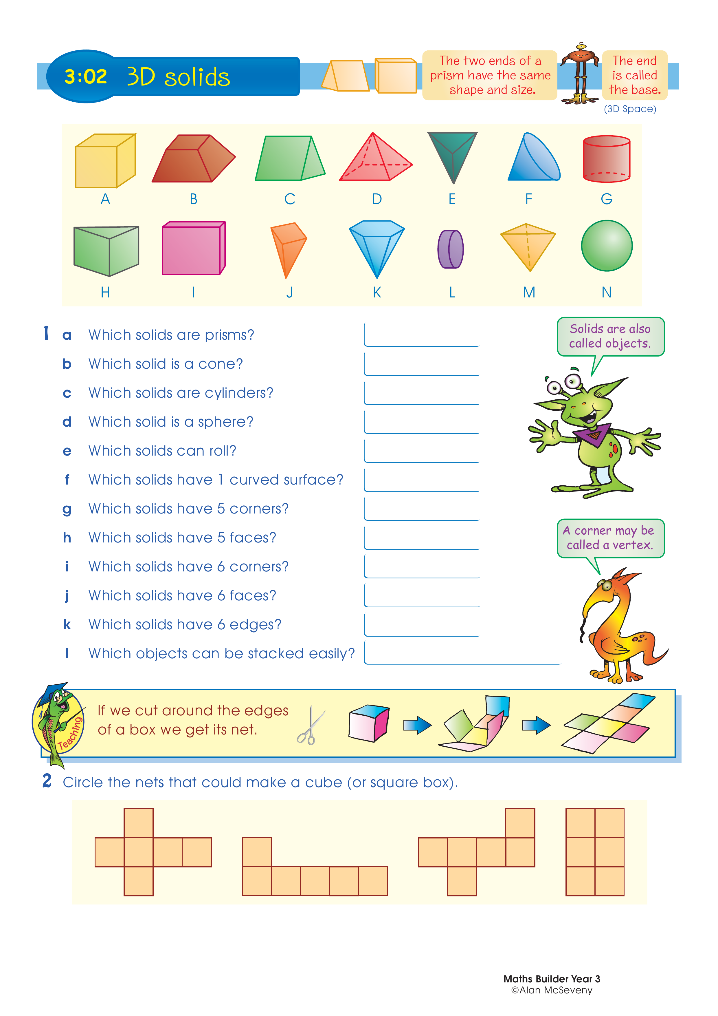 3D solids — worksheet preview