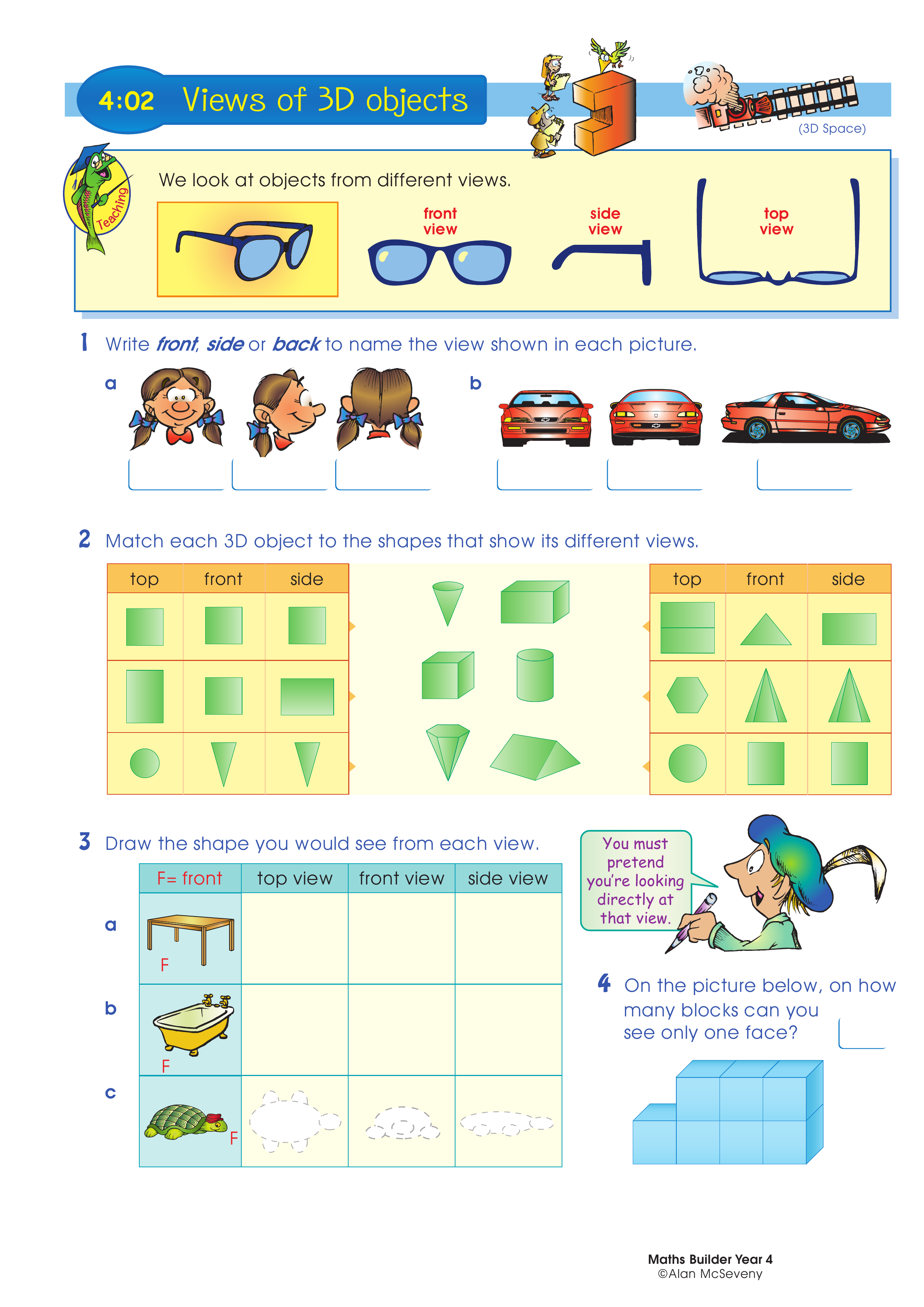 Views of 3D objects — worksheet preview