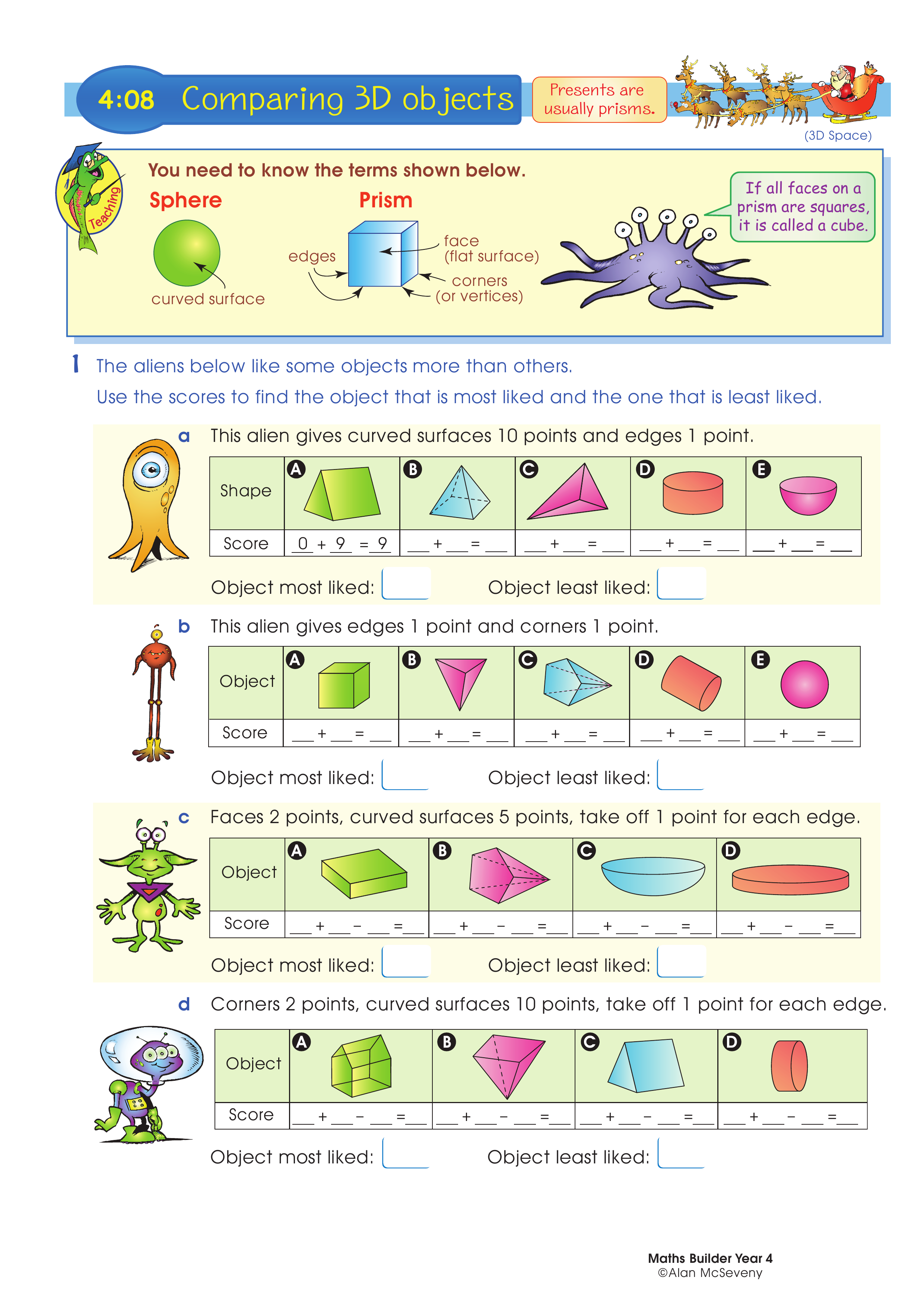 Comparing 3D objects — worksheet preview