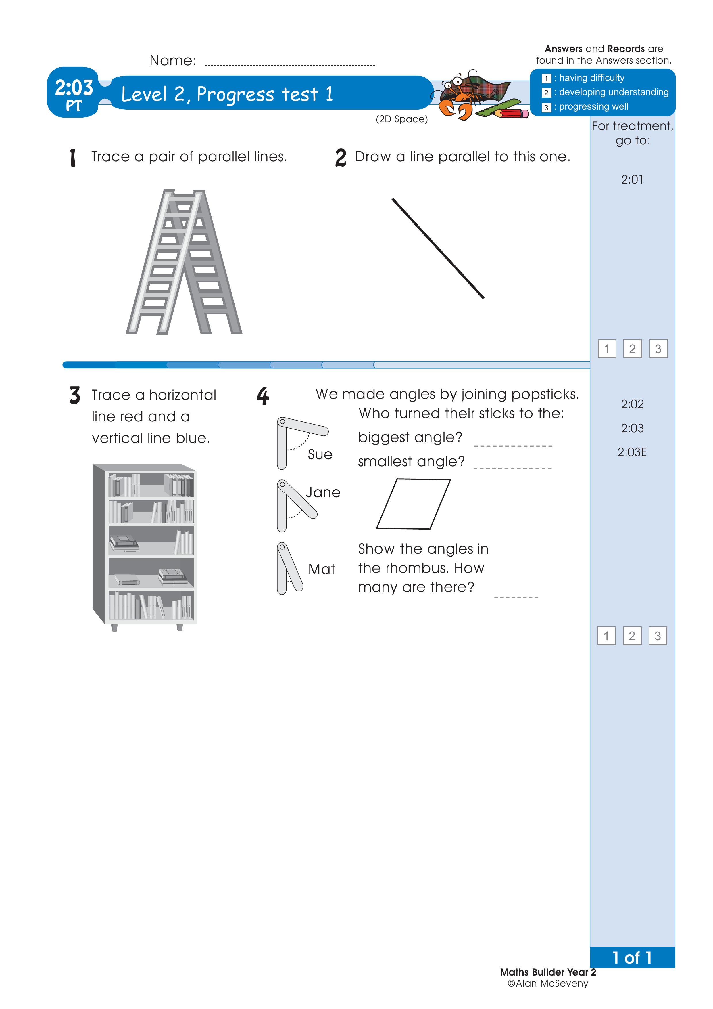 Progress test — worksheet preview