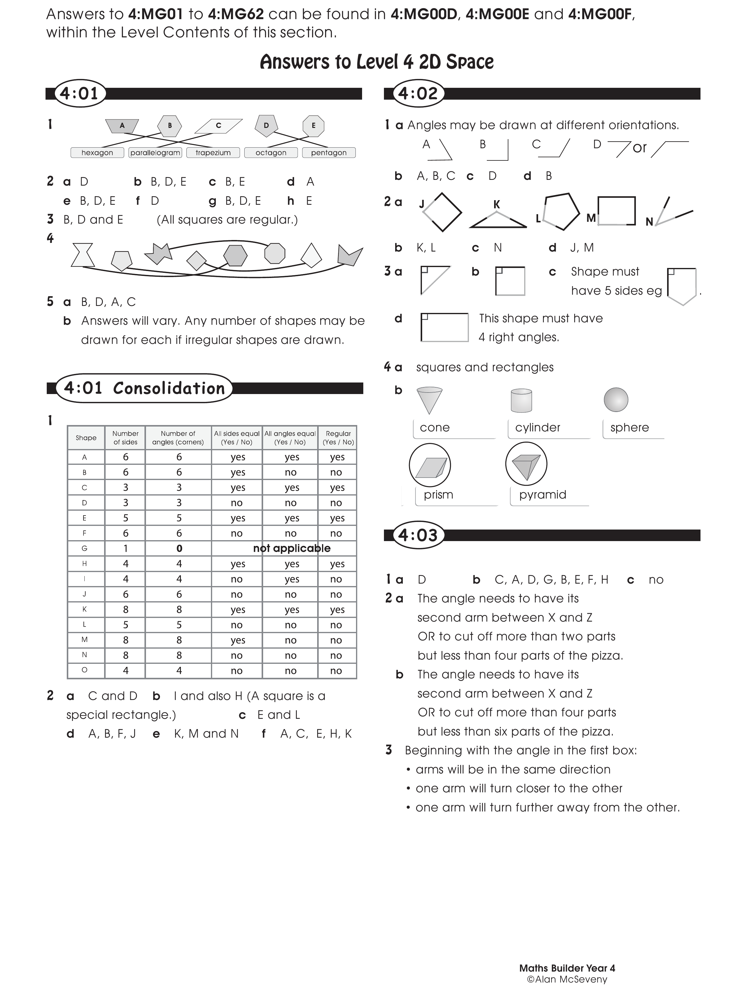 Answers — worksheet preview