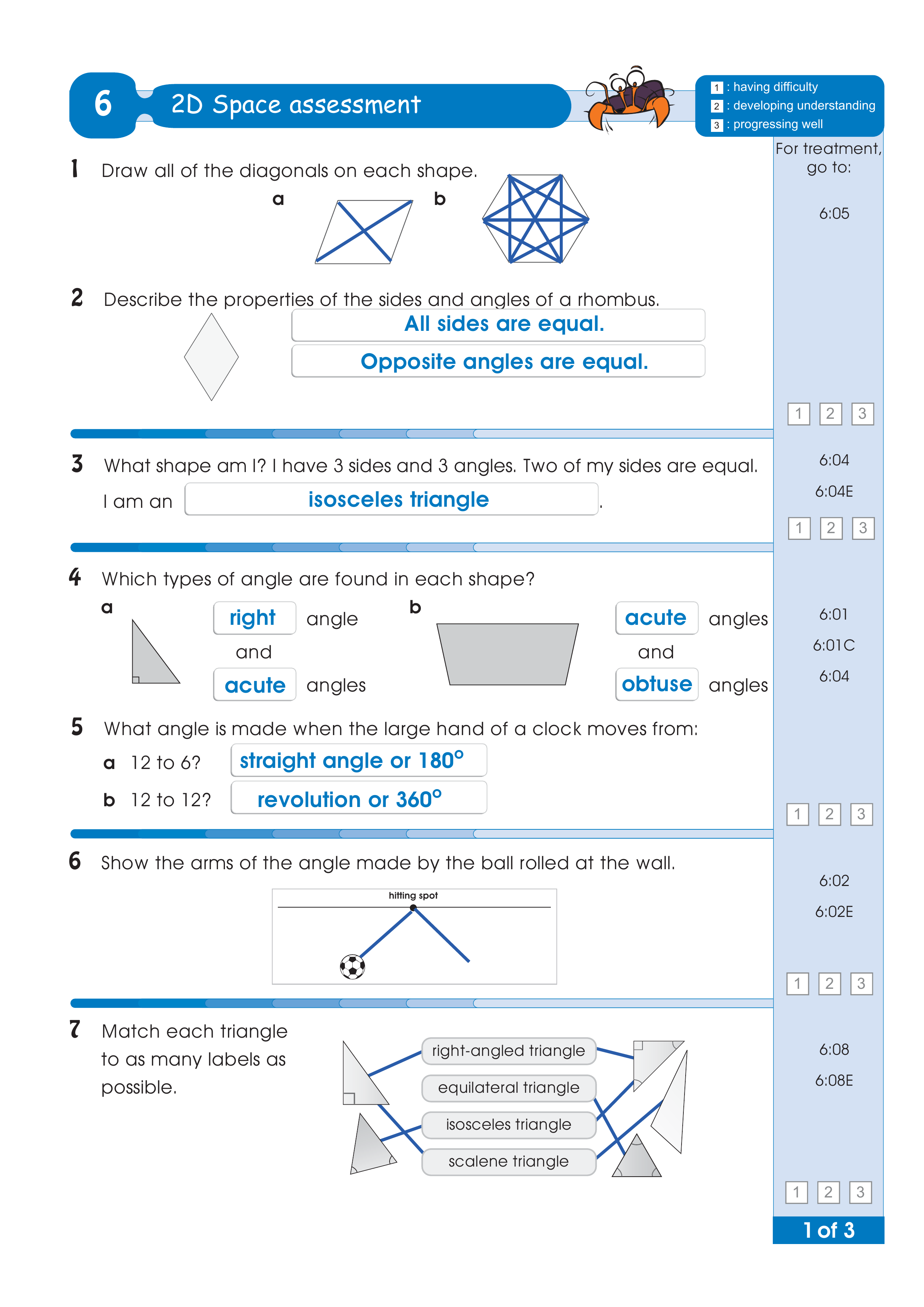 Assessment test answers — worksheet preview