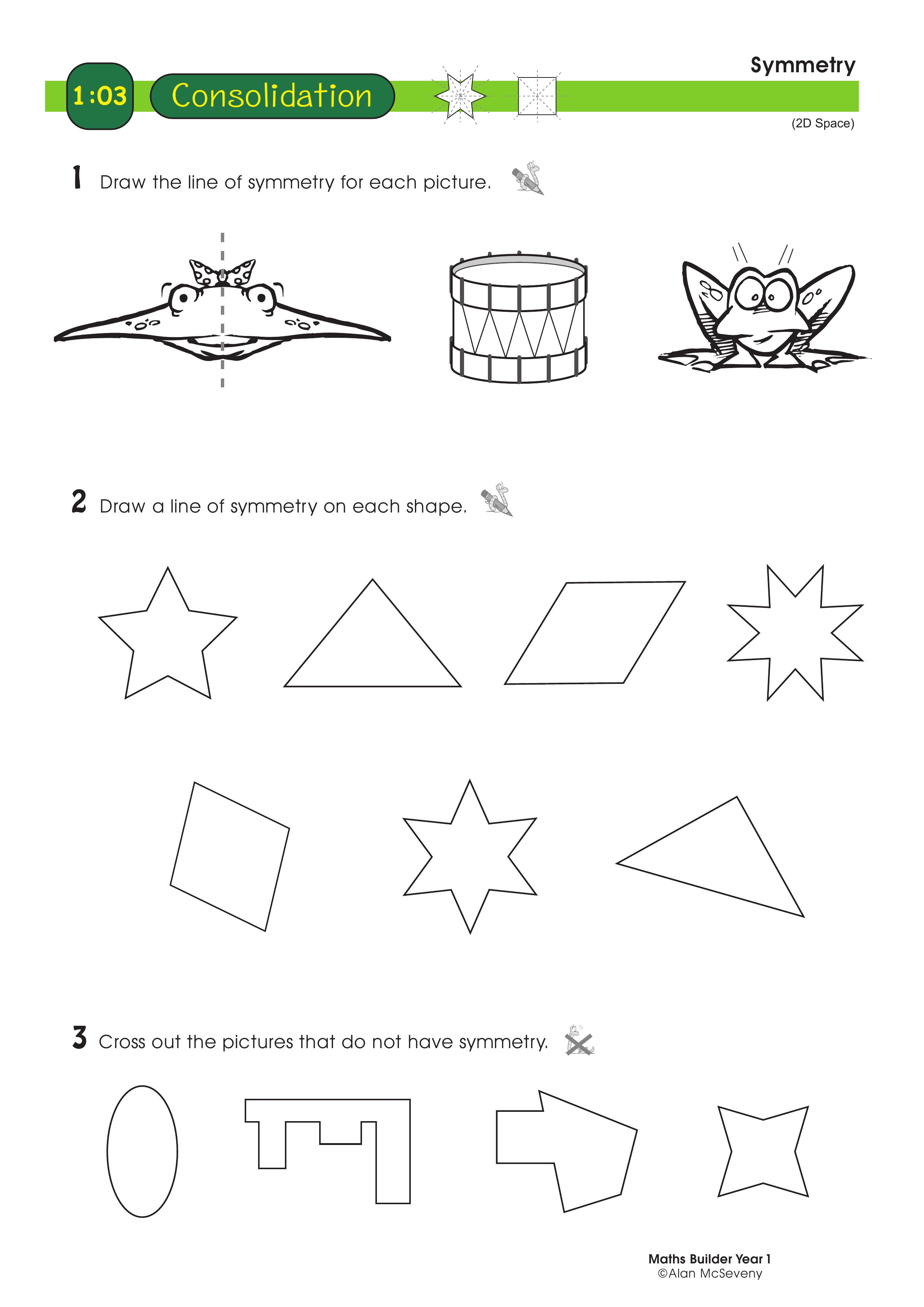 Symmetry — worksheet preview