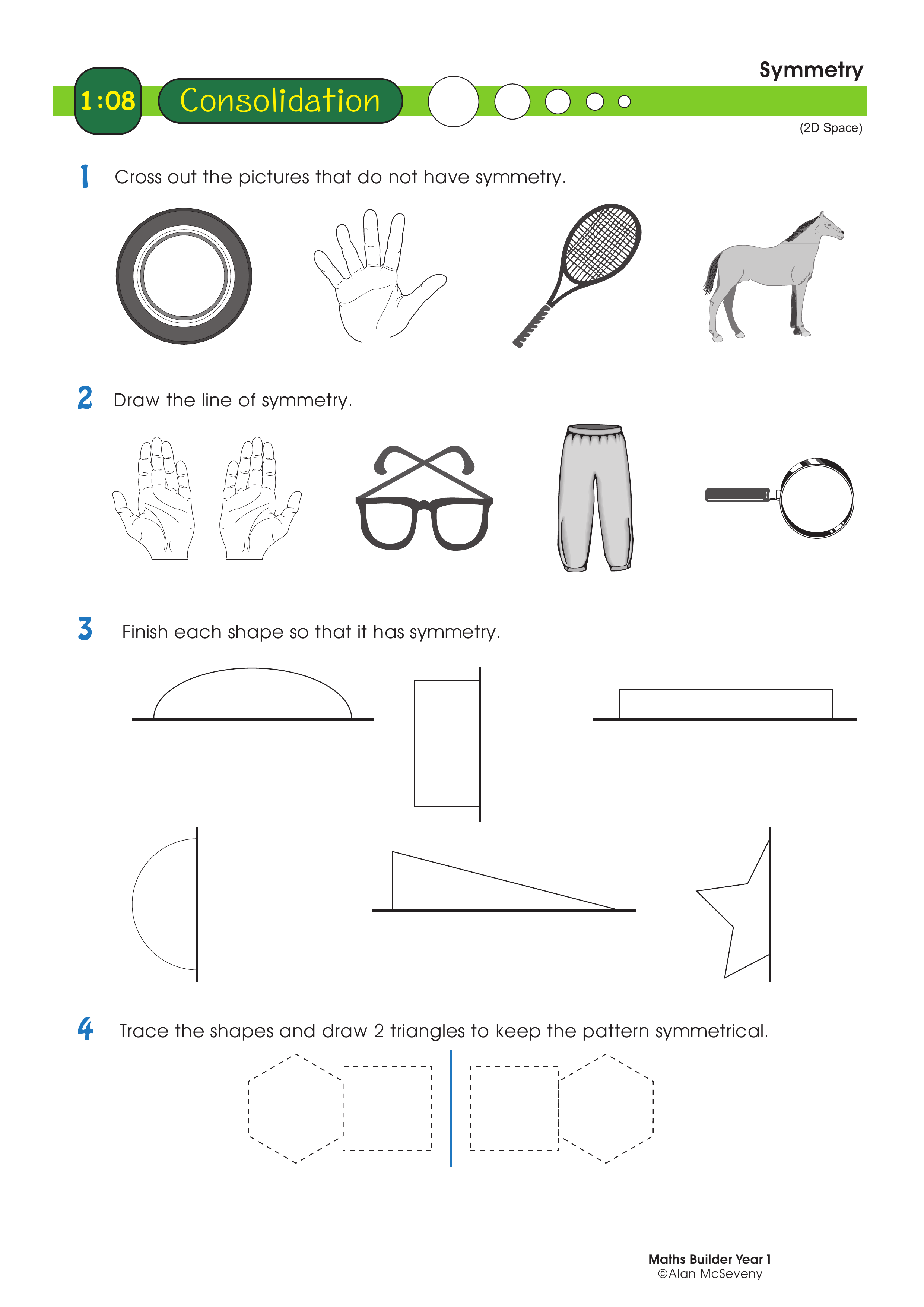 Symmetry — worksheet preview