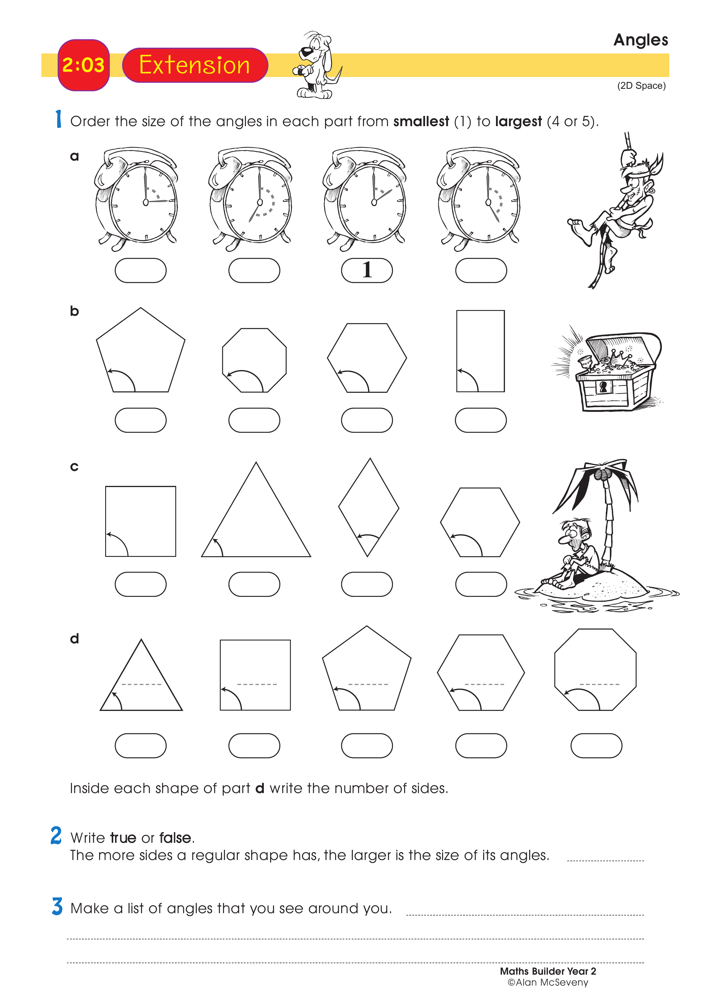 Angles — worksheet preview