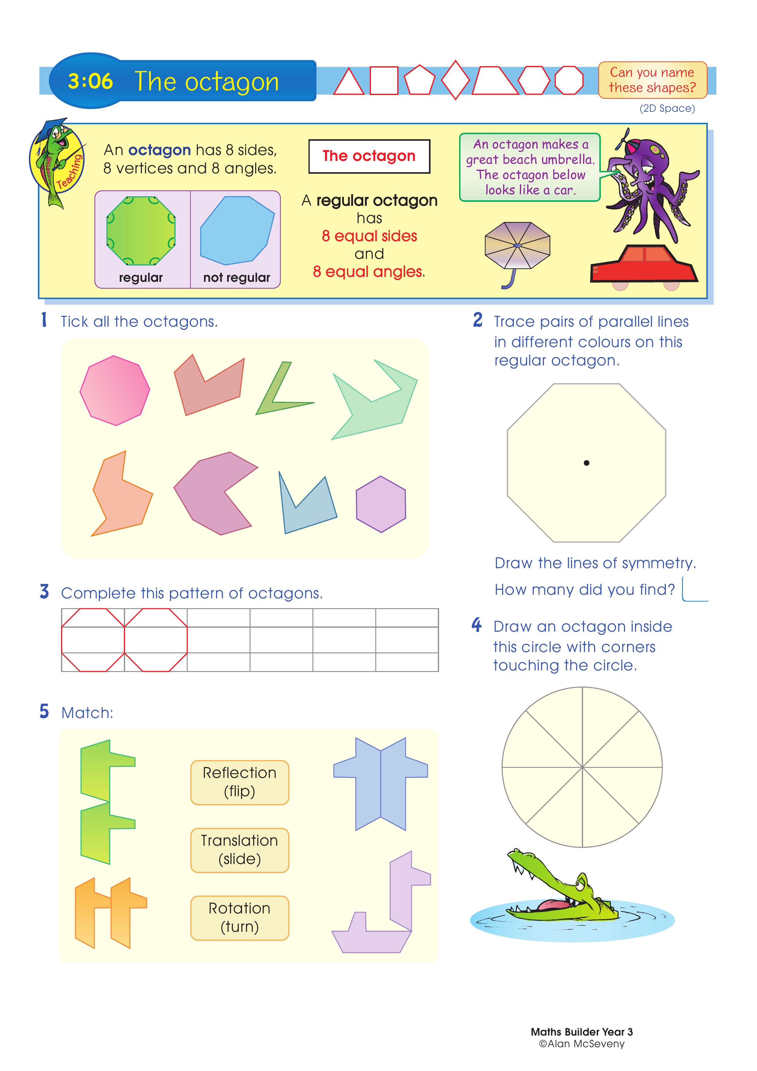 The octagon — worksheet preview