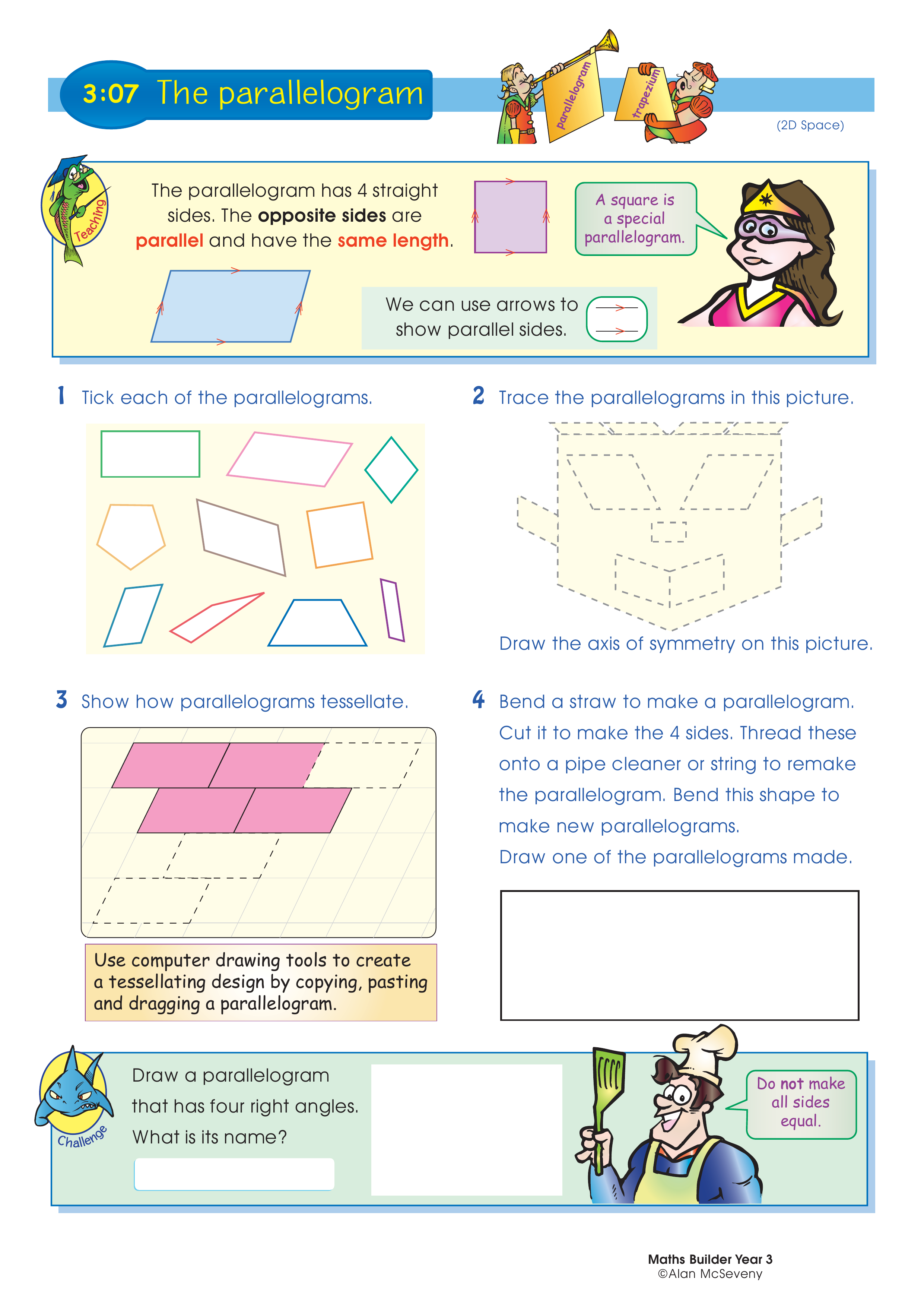 The parallelogram — worksheet preview