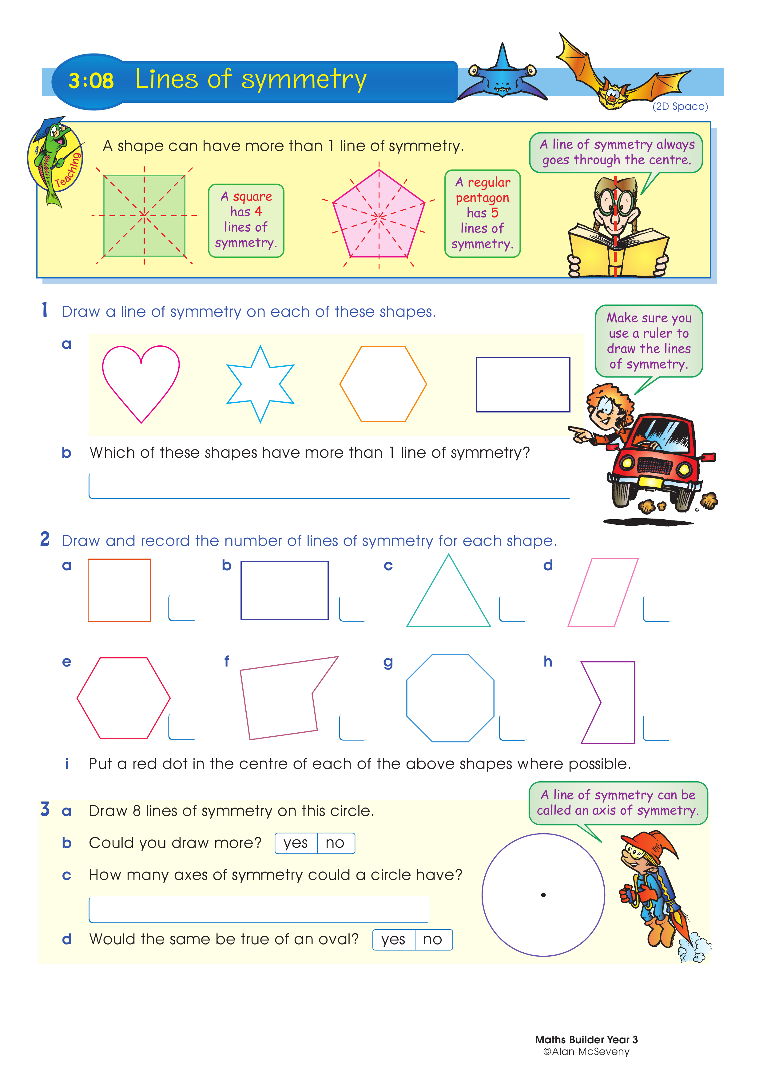 Lines of symmetry — worksheet preview