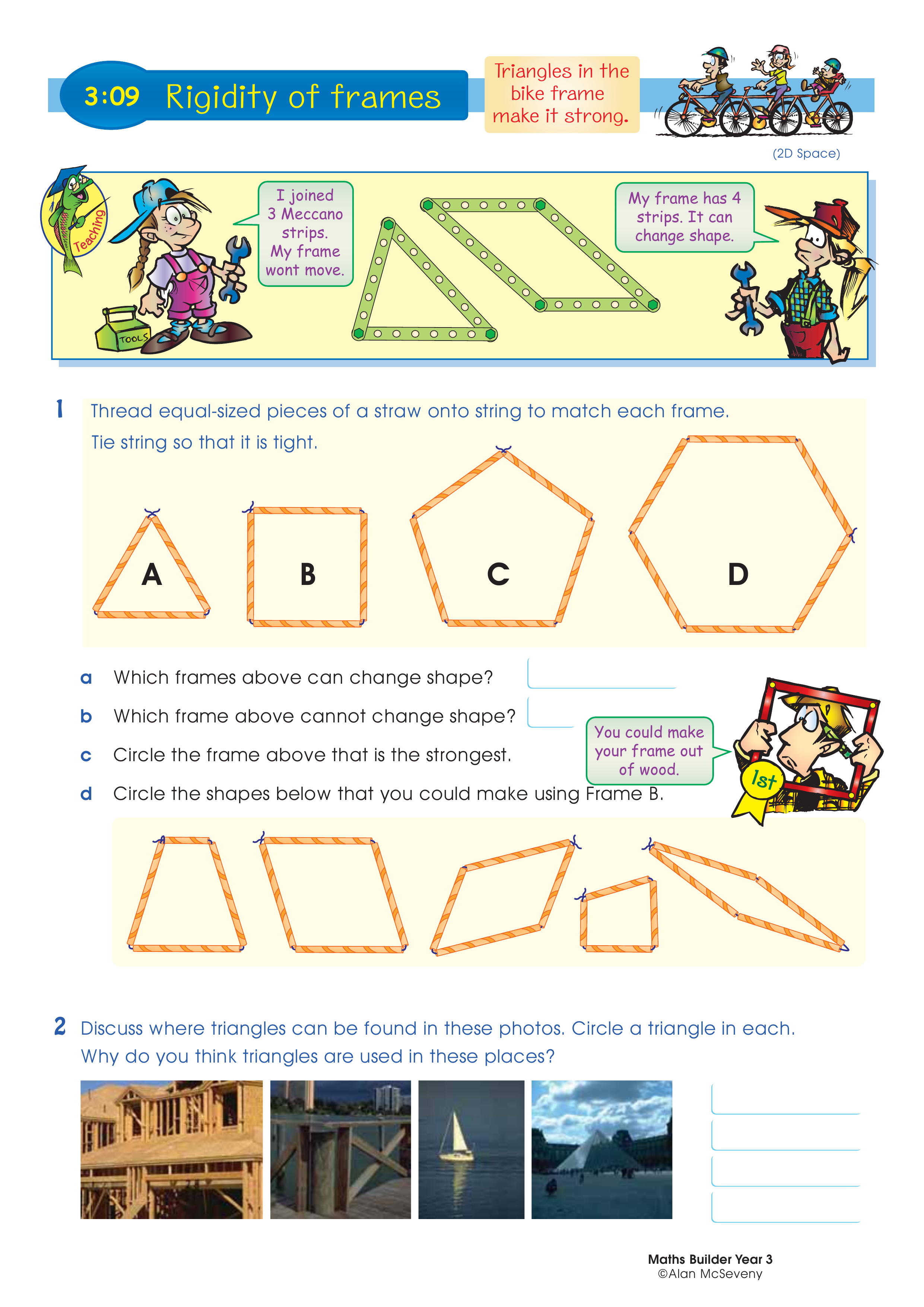 Rigidity of frames — worksheet preview