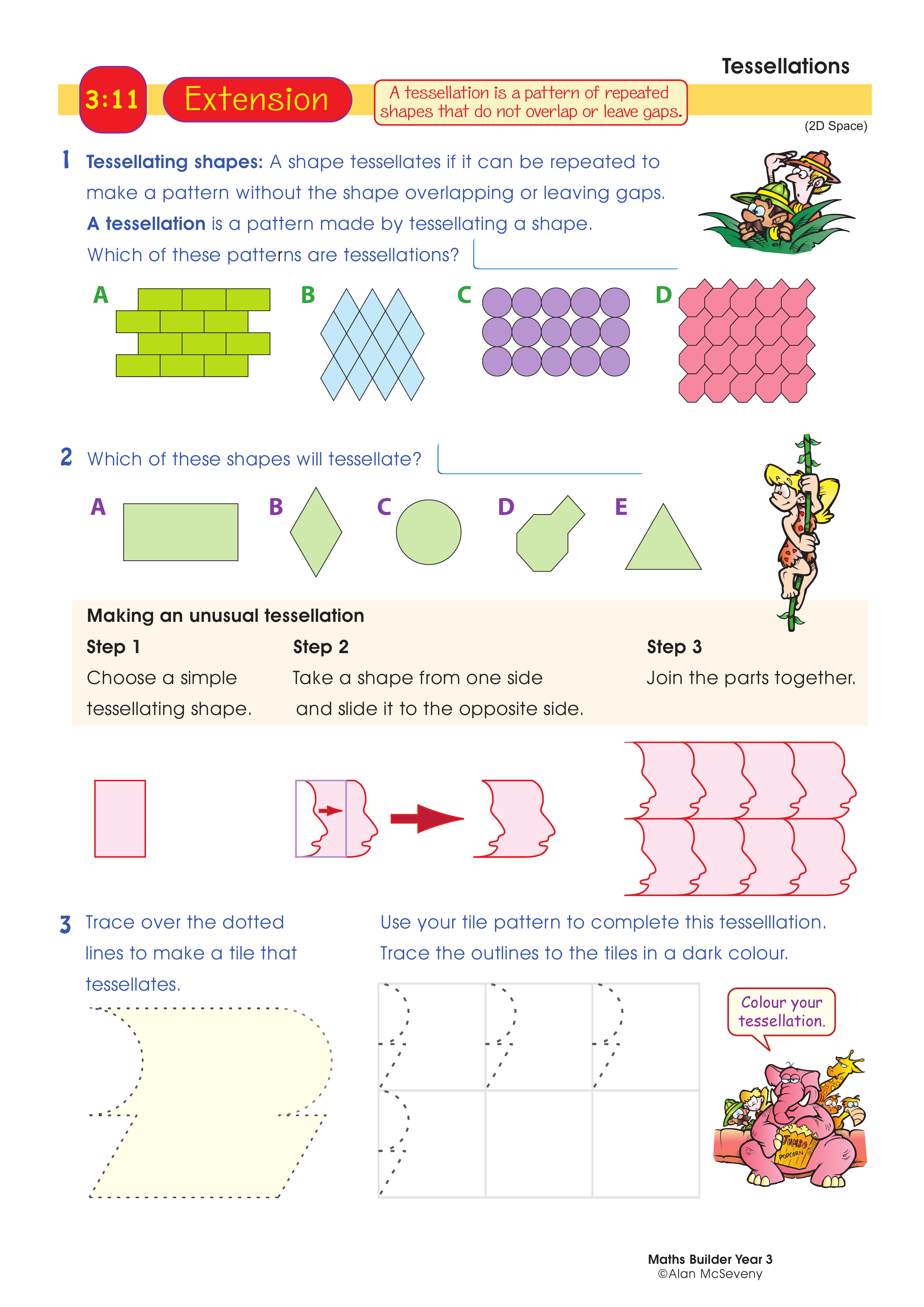 Tessellations — worksheet preview