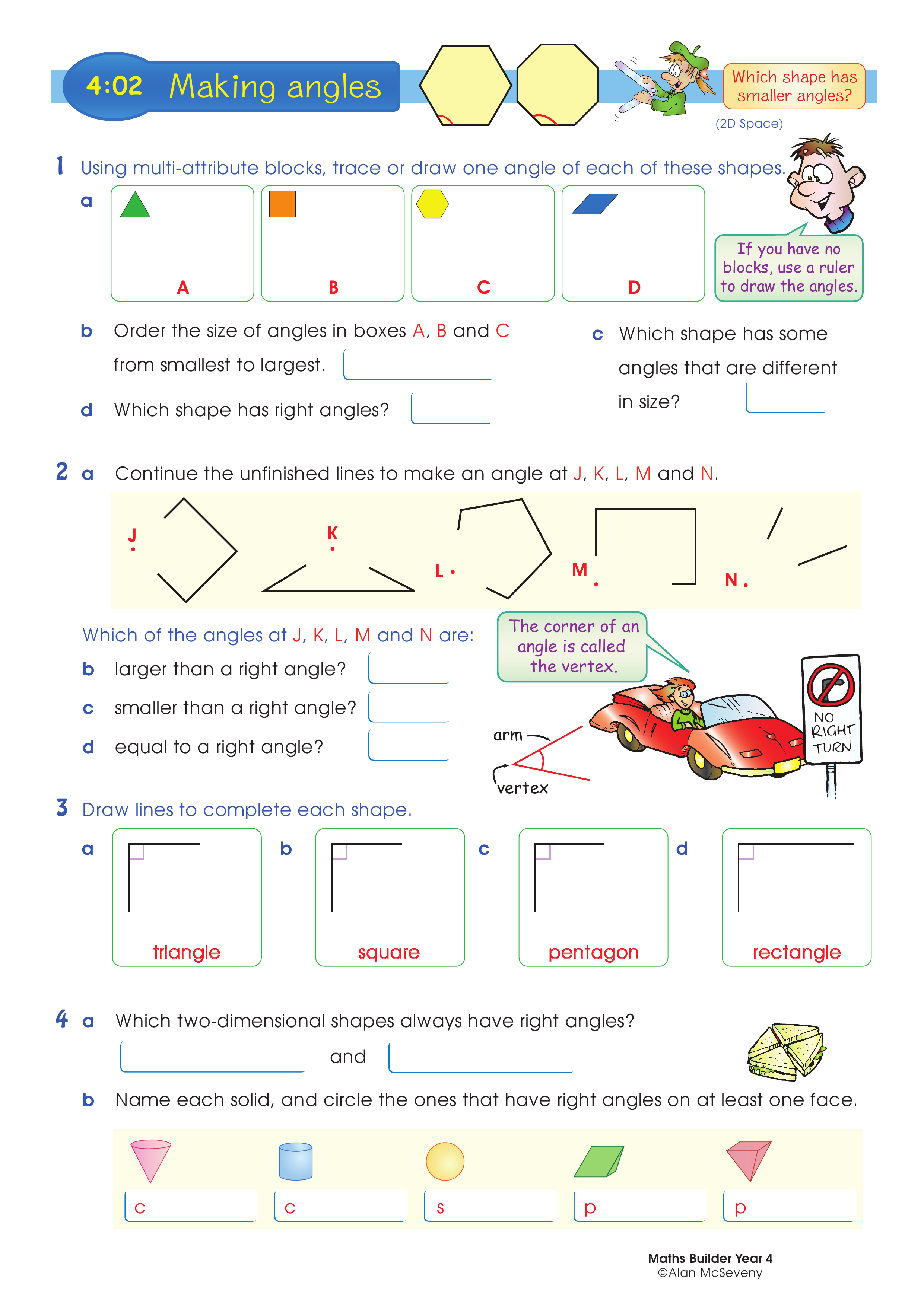 Making angles — worksheet preview
