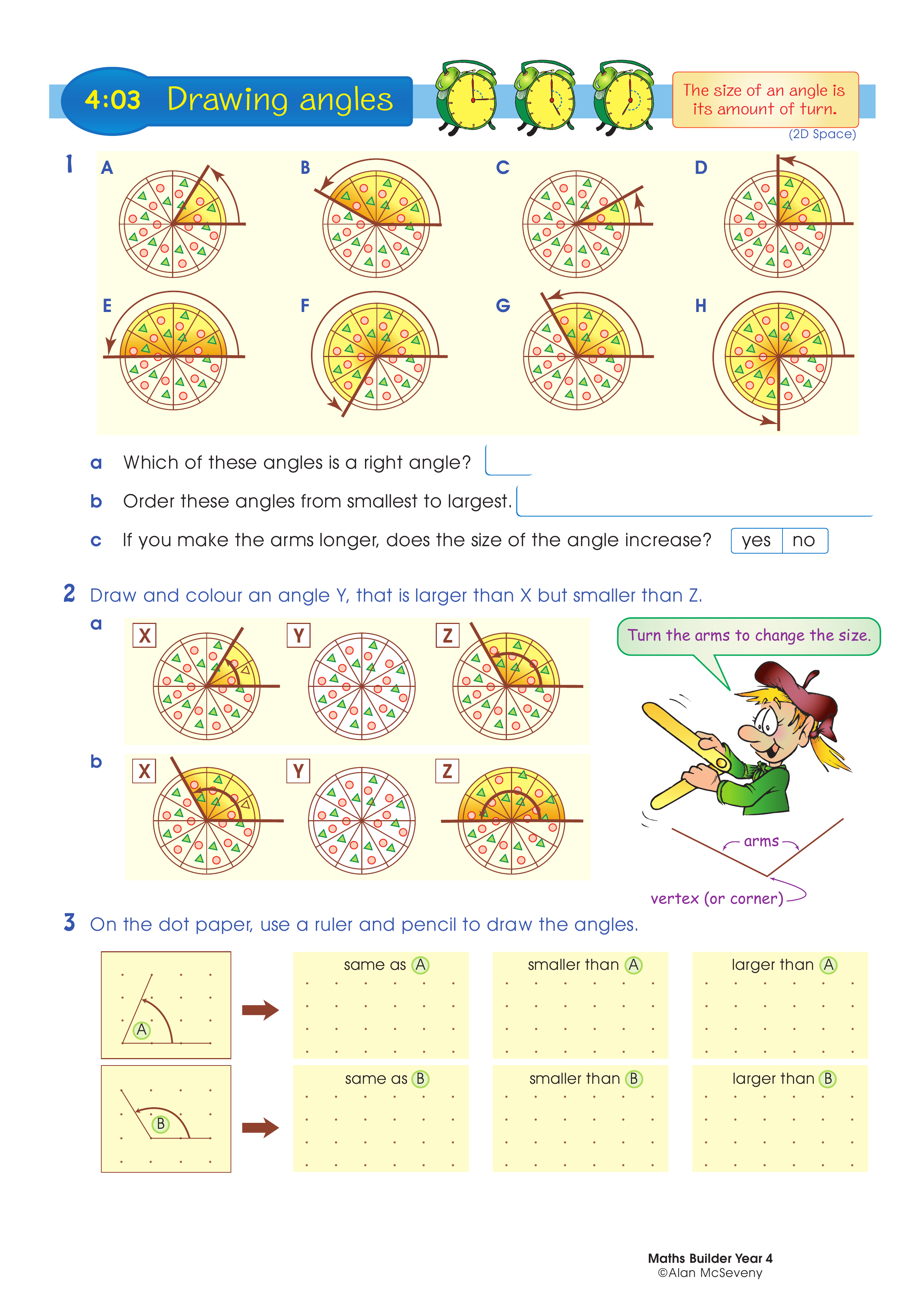 Drawing angles — worksheet preview