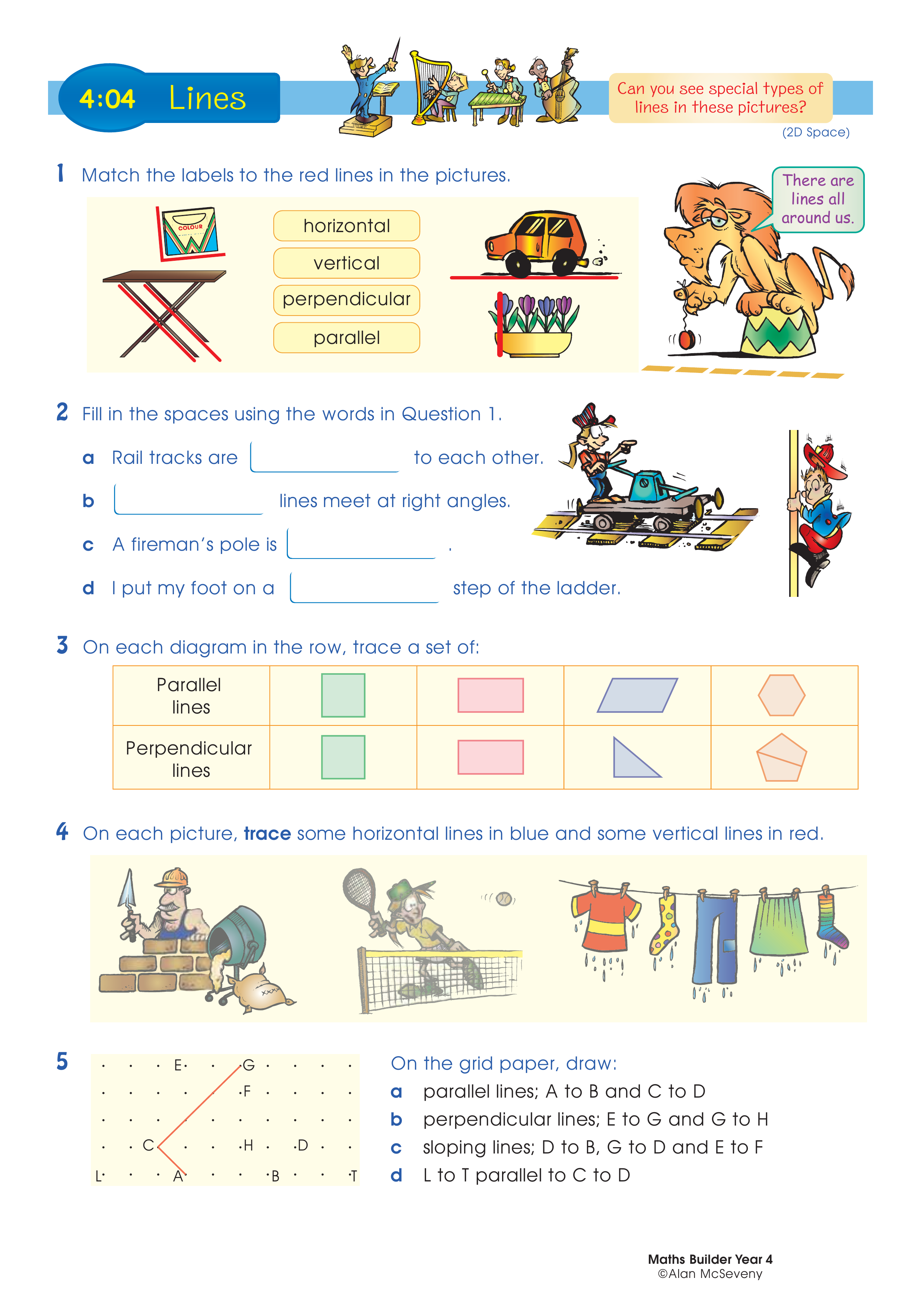 Lines — worksheet preview