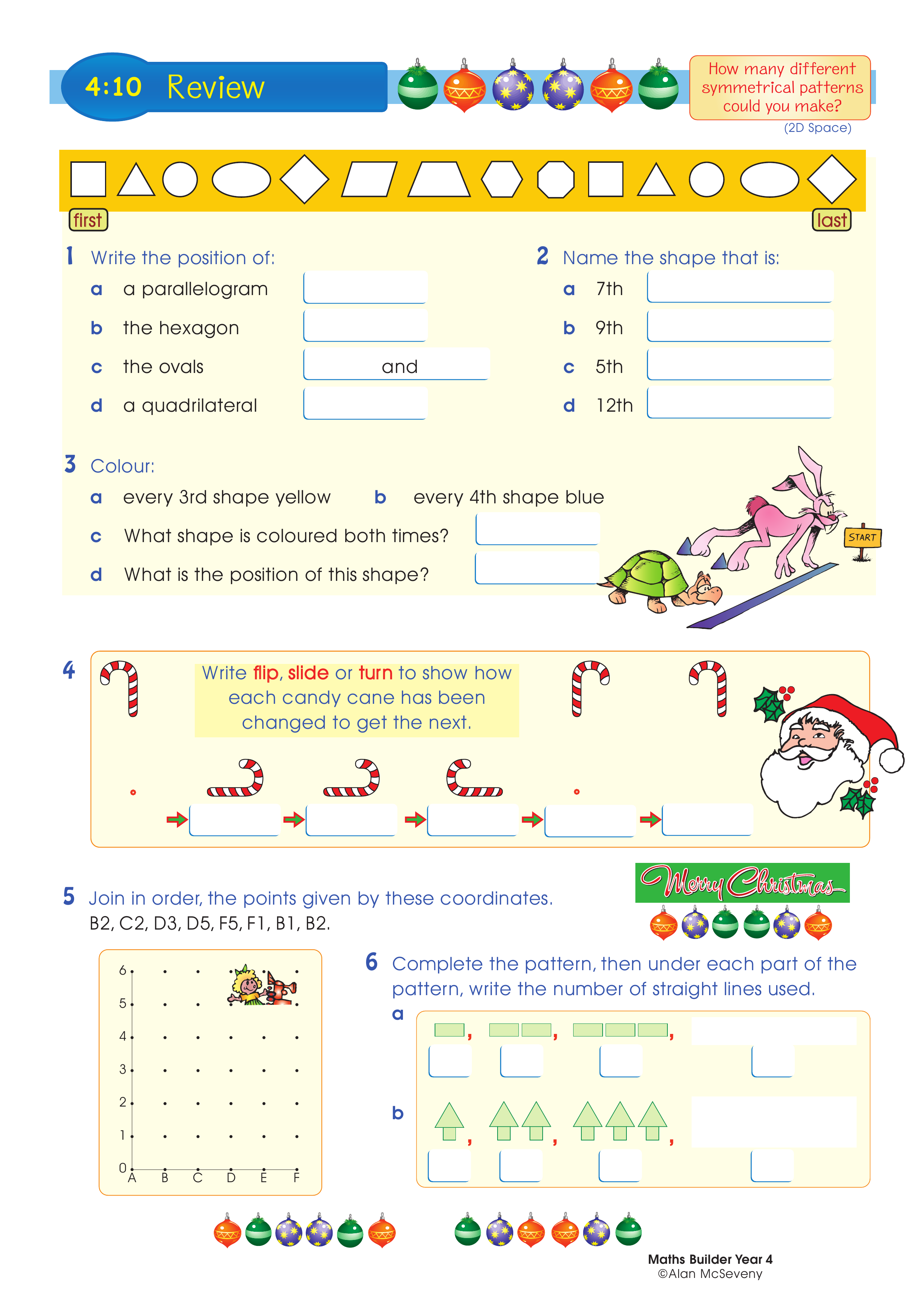 Holiday review — worksheet preview