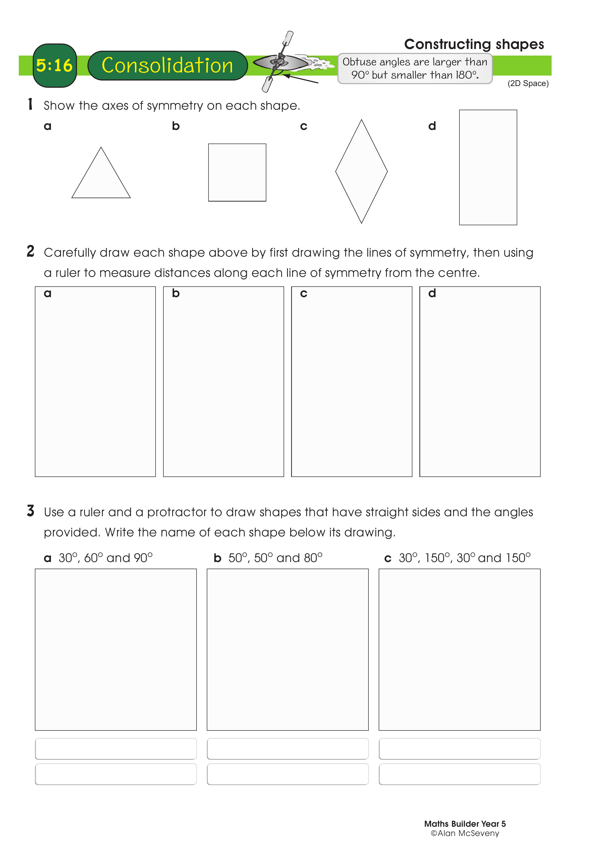 Constructing shapes — worksheet preview