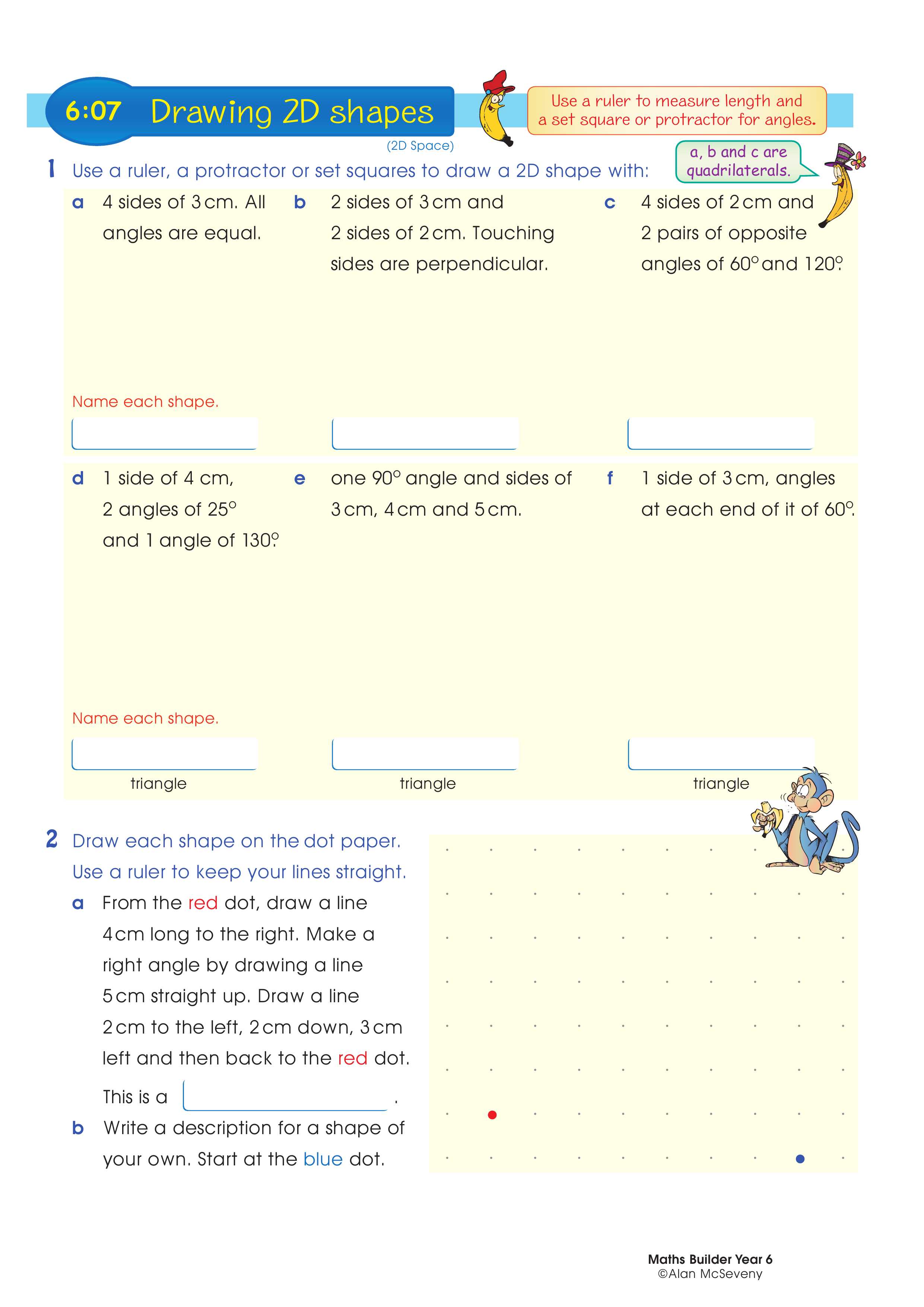 Drawing 2D shapes — worksheet preview