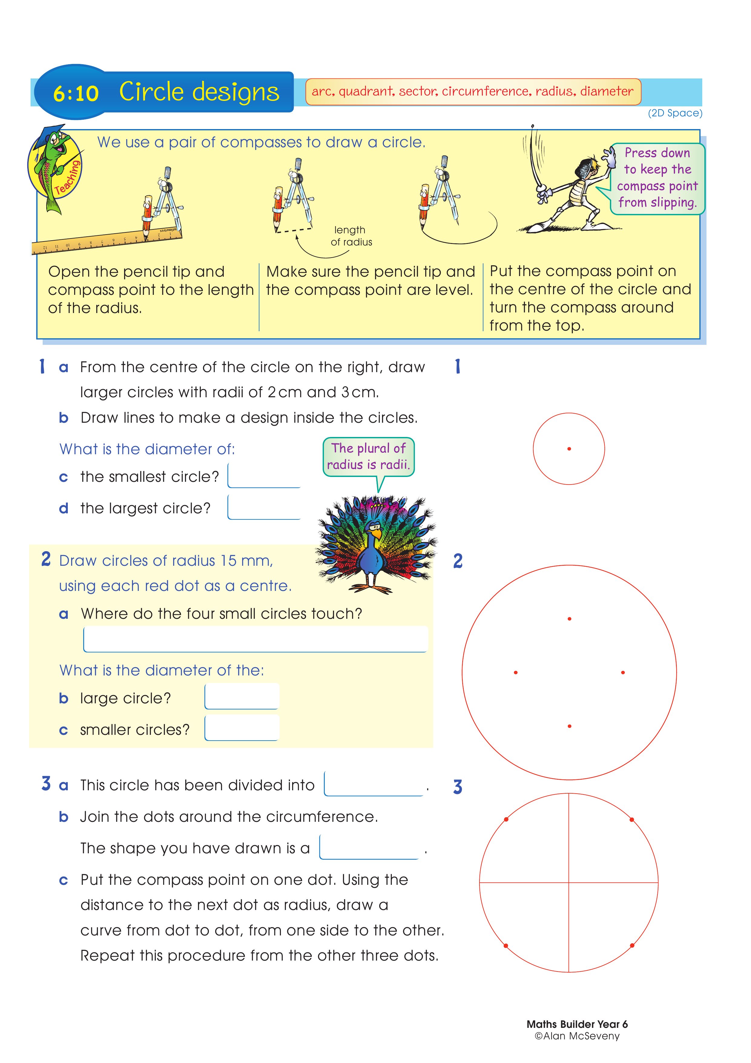 Circle designs — worksheet preview