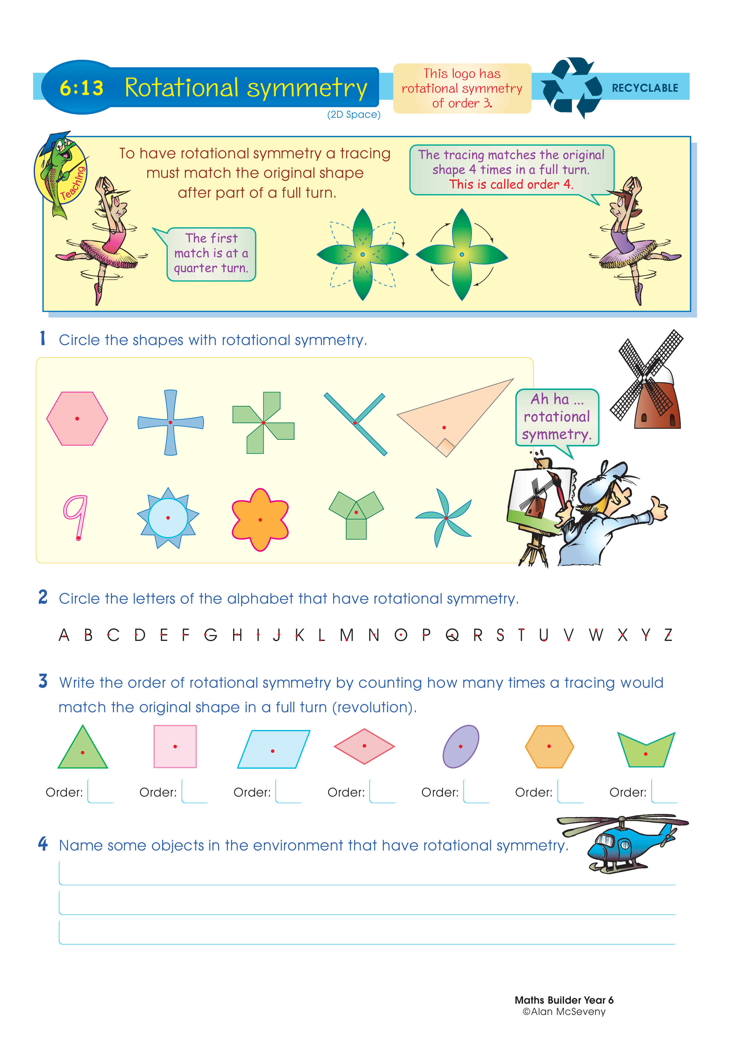 Rotational symmetry — worksheet preview
