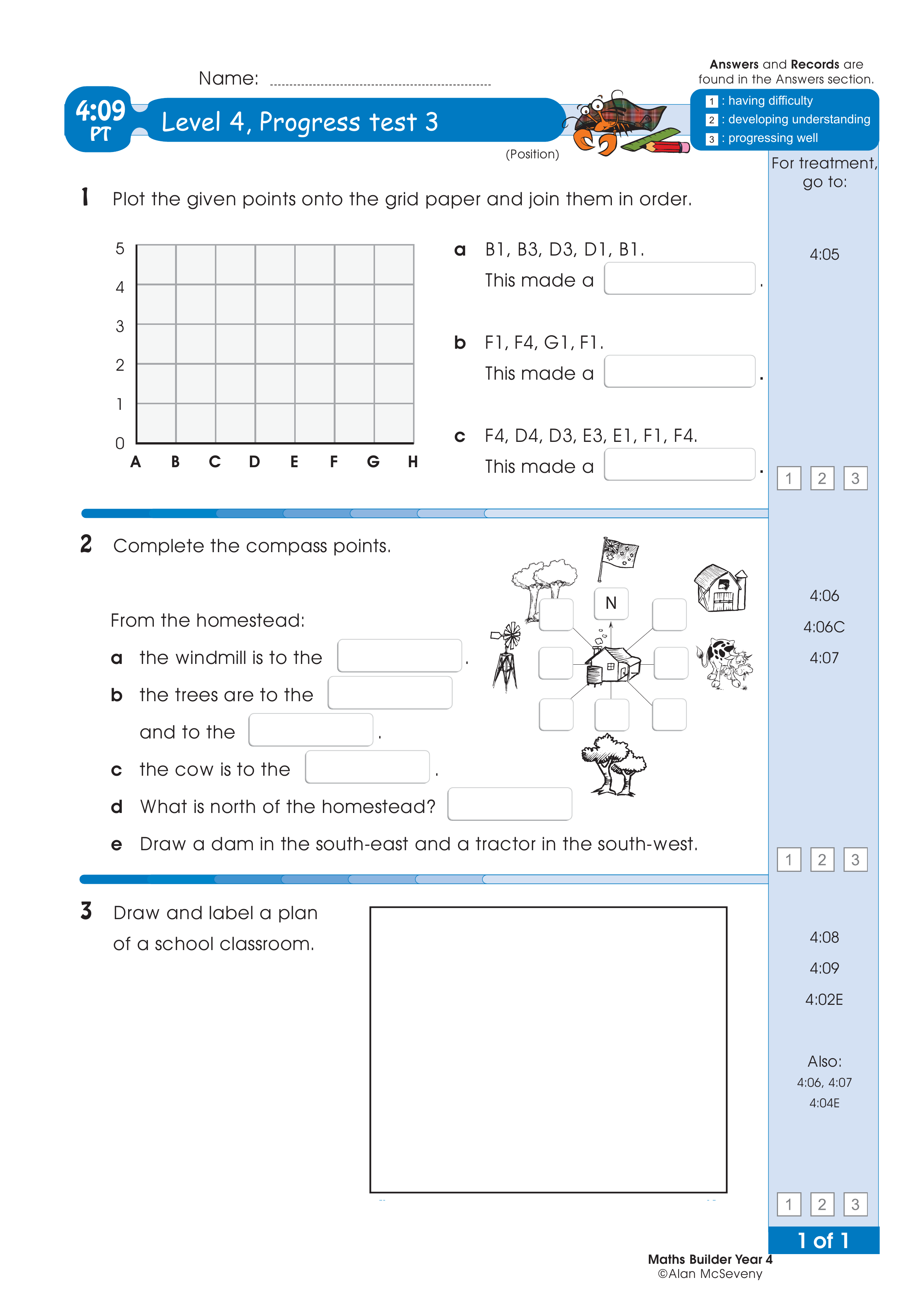 Progress test — worksheet preview