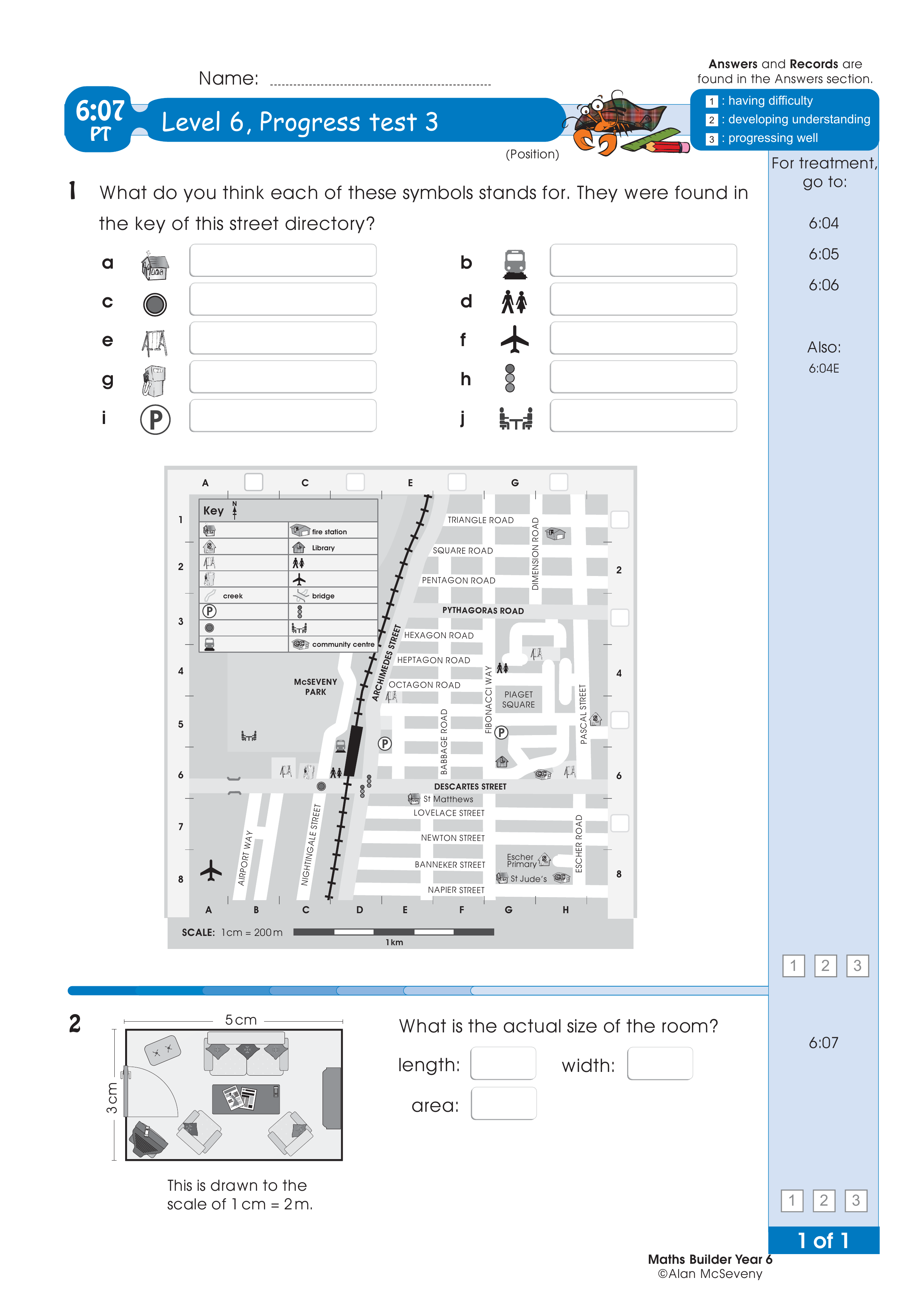 Progress test — worksheet preview