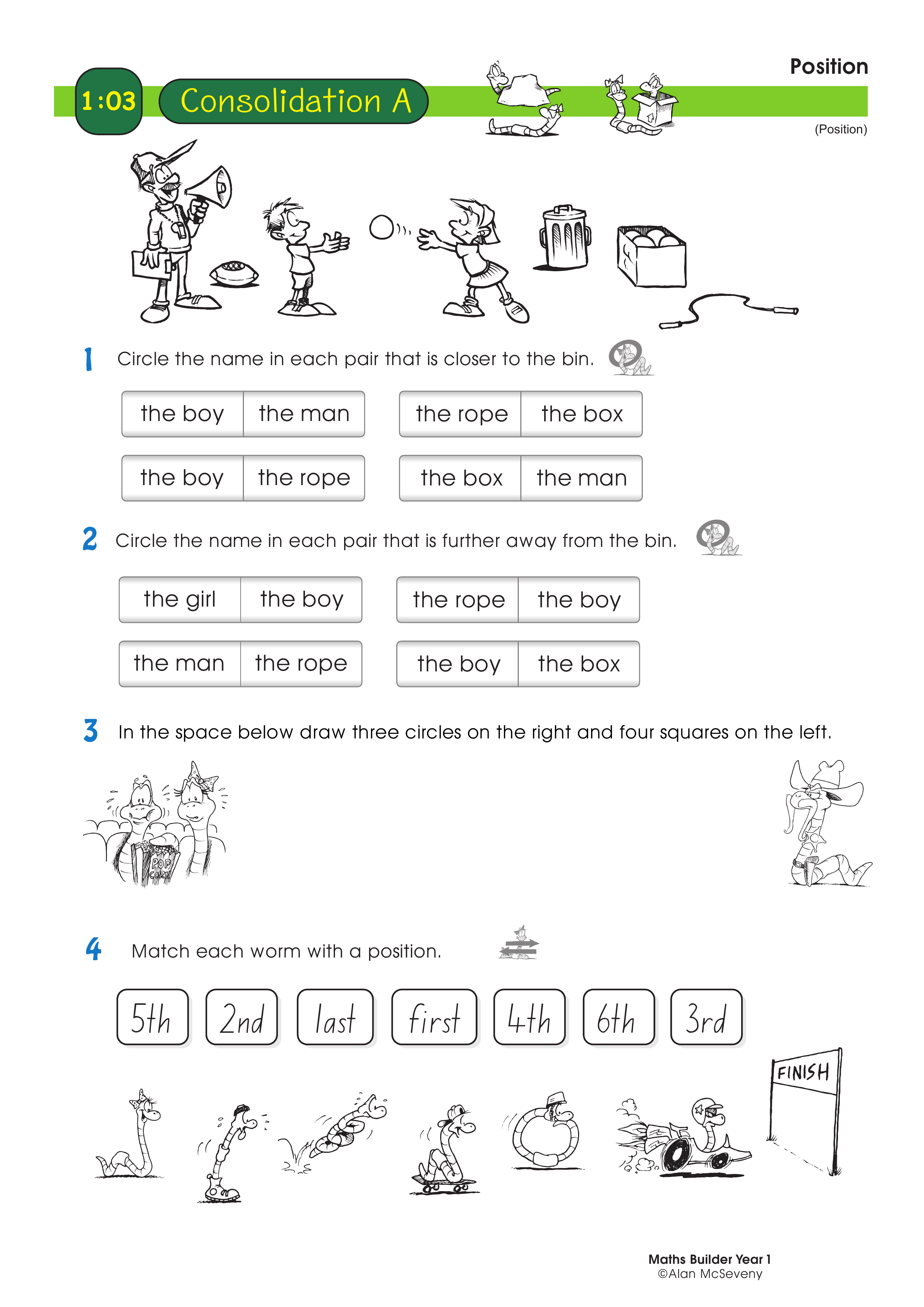 Position — worksheet preview