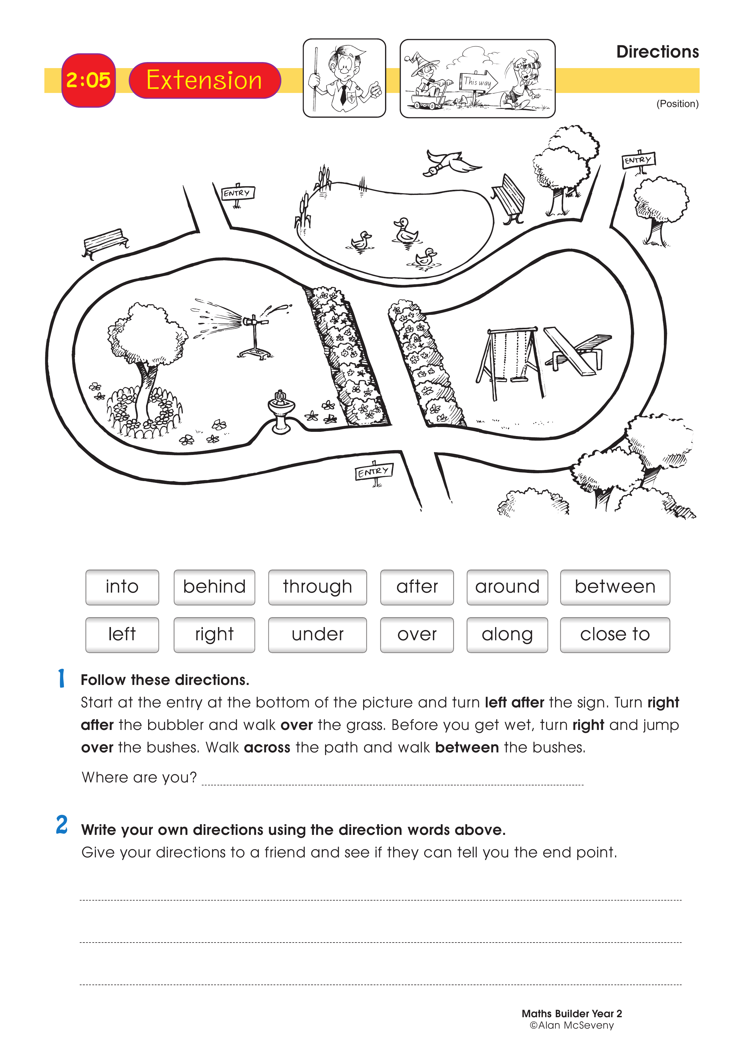 Directions — worksheet preview