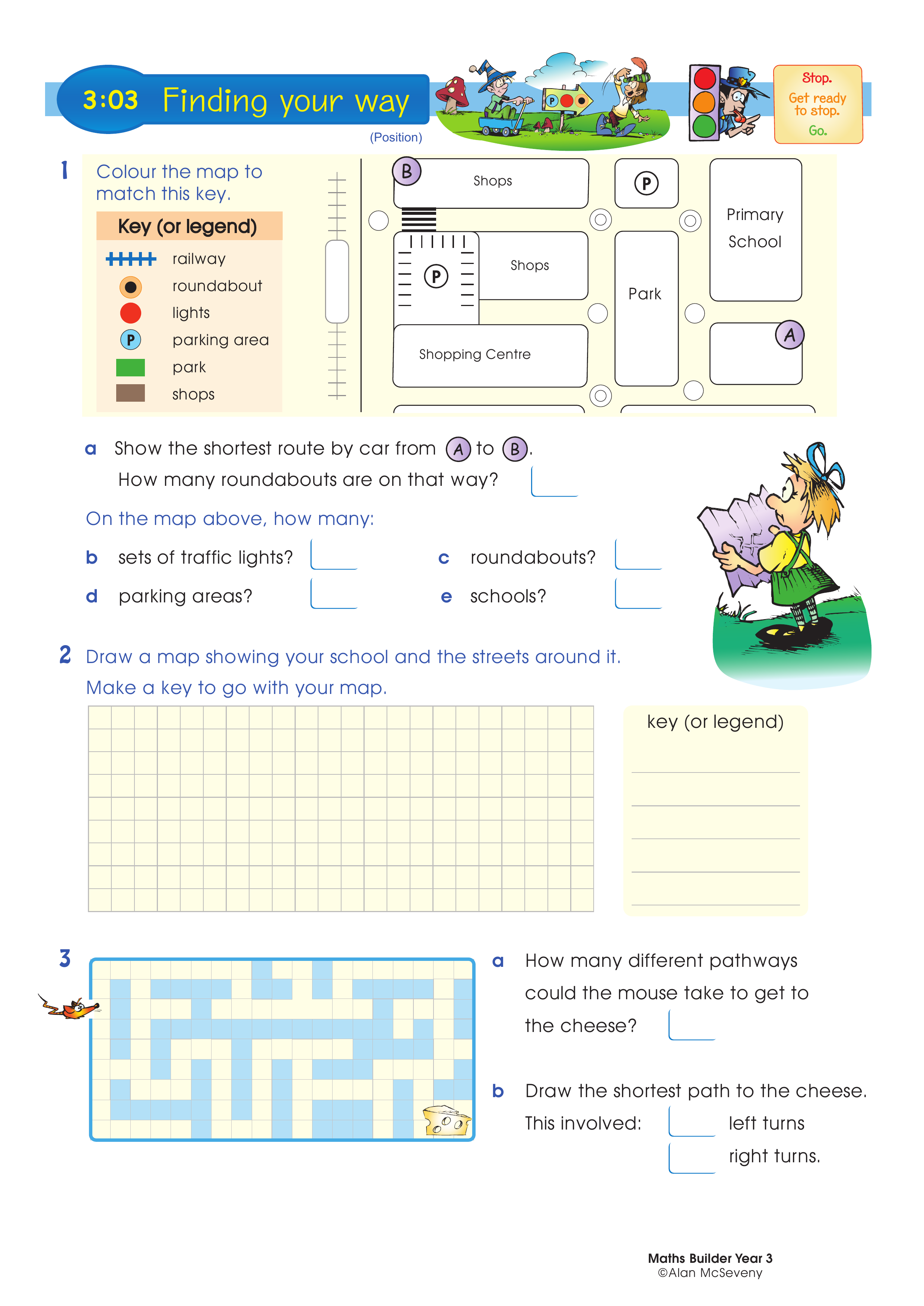 Finding your way — worksheet preview