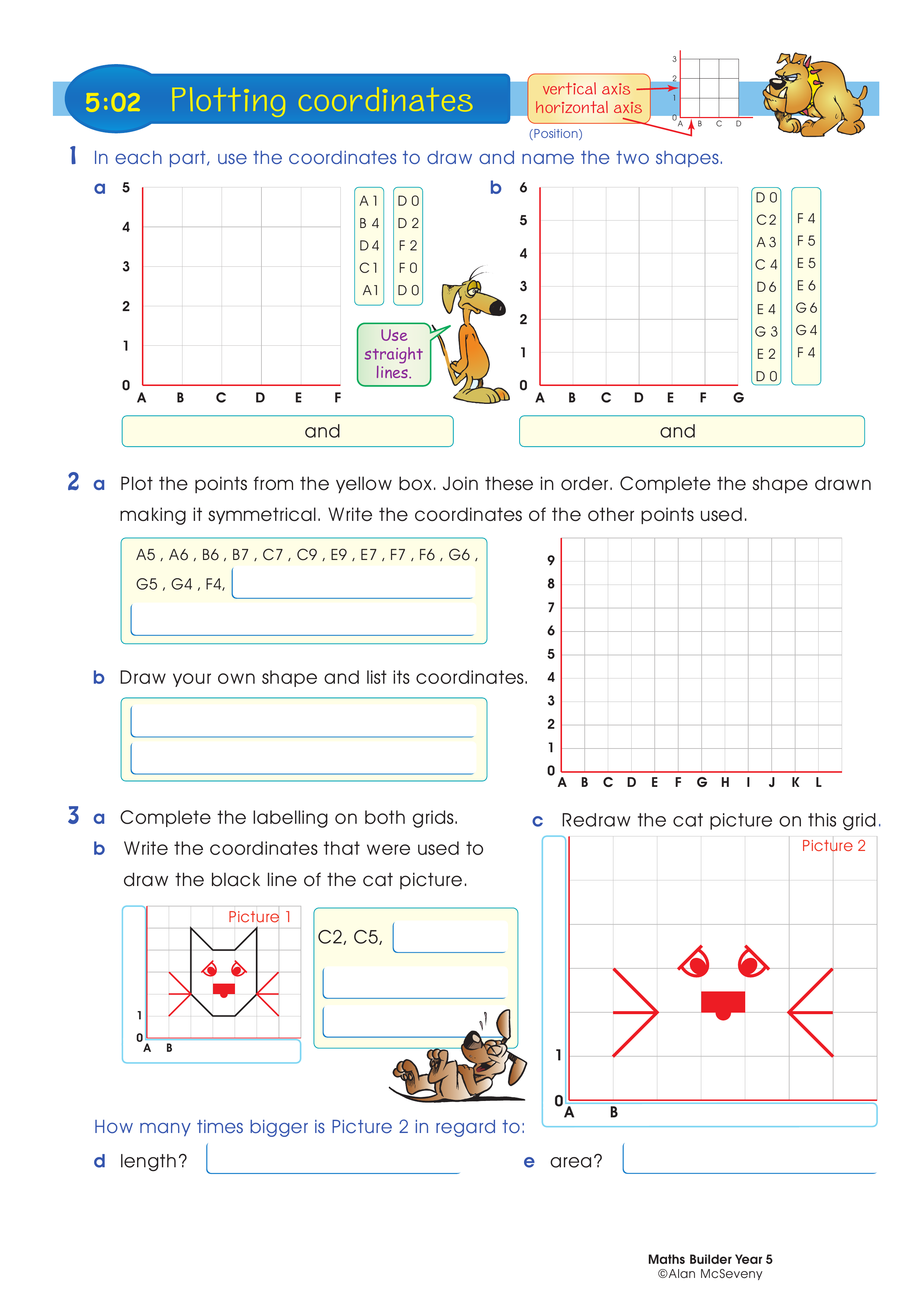 Plotting coordinates — worksheet preview