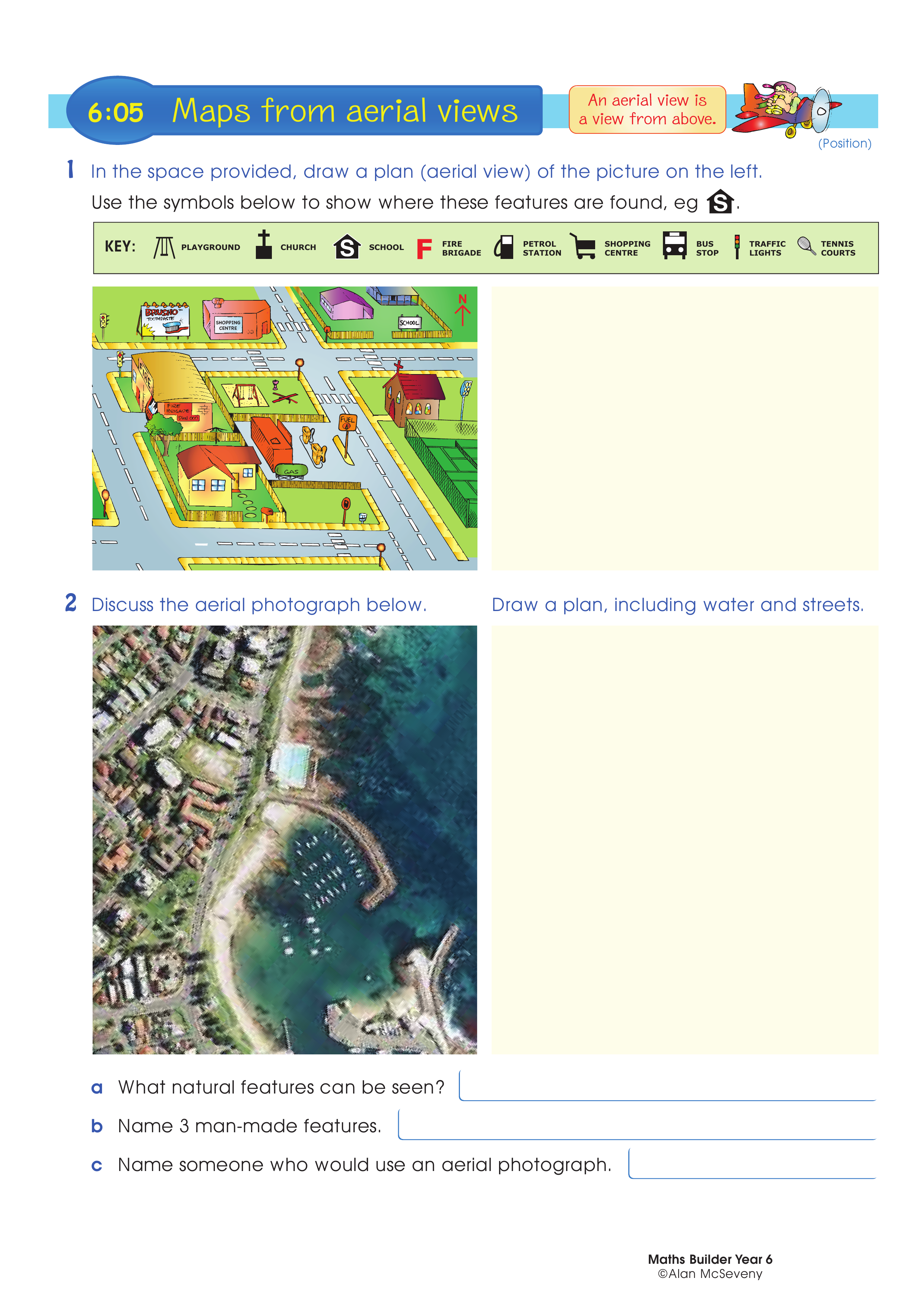 Maps from aerial views — worksheet preview