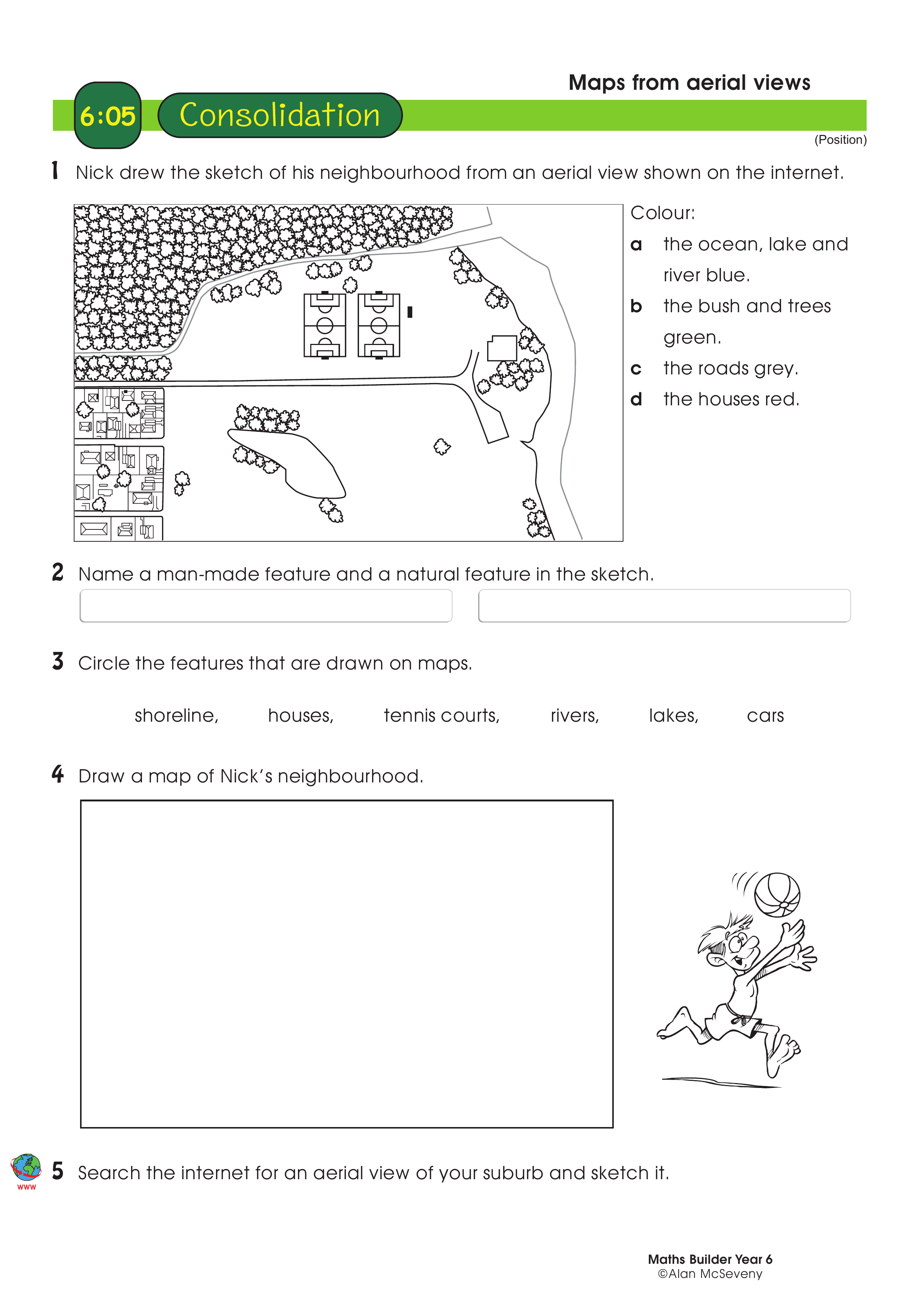 Maps from aerial views — worksheet preview