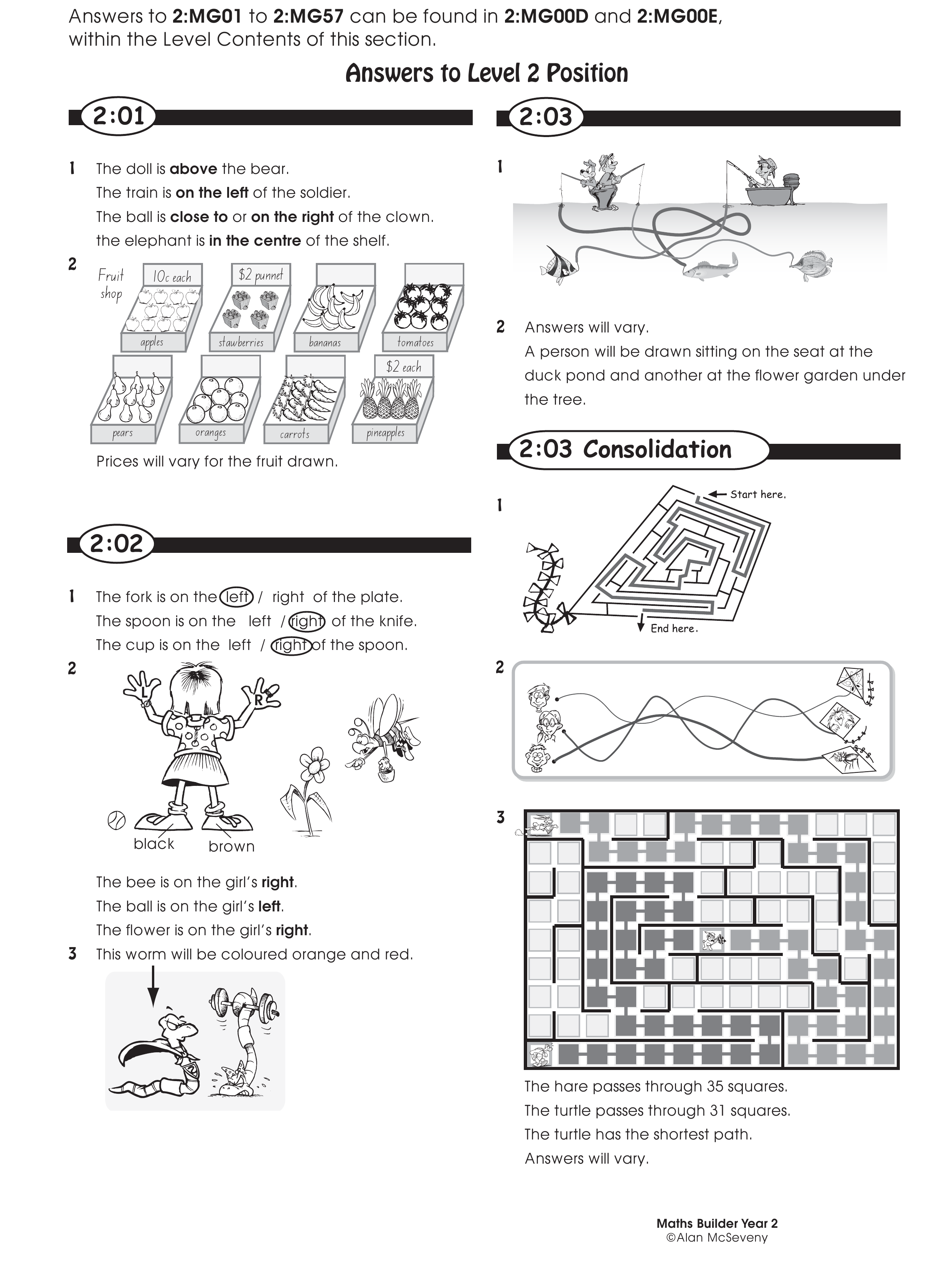 Answers — worksheet preview