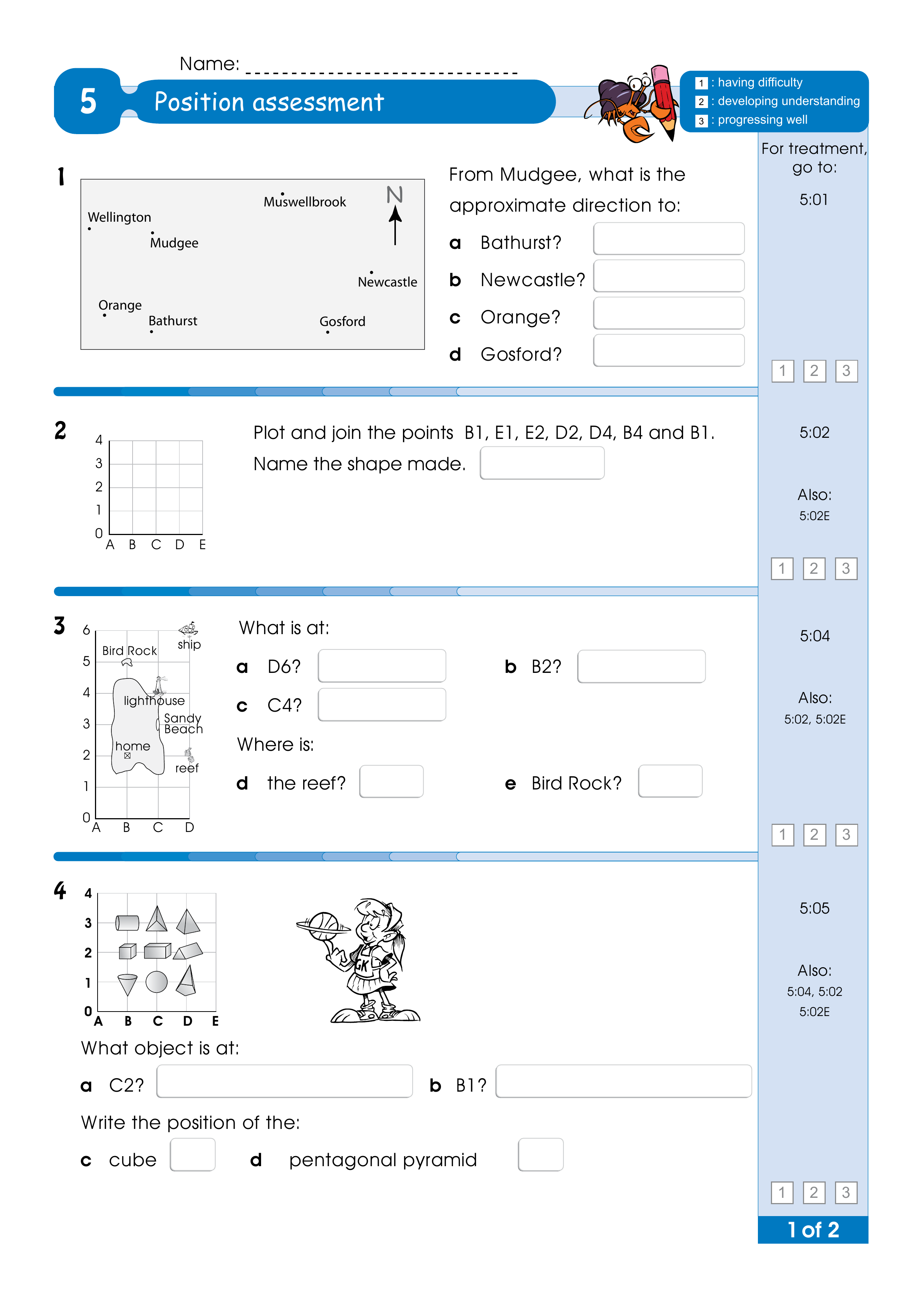 Assessment for the whole of Level 5 — worksheet preview