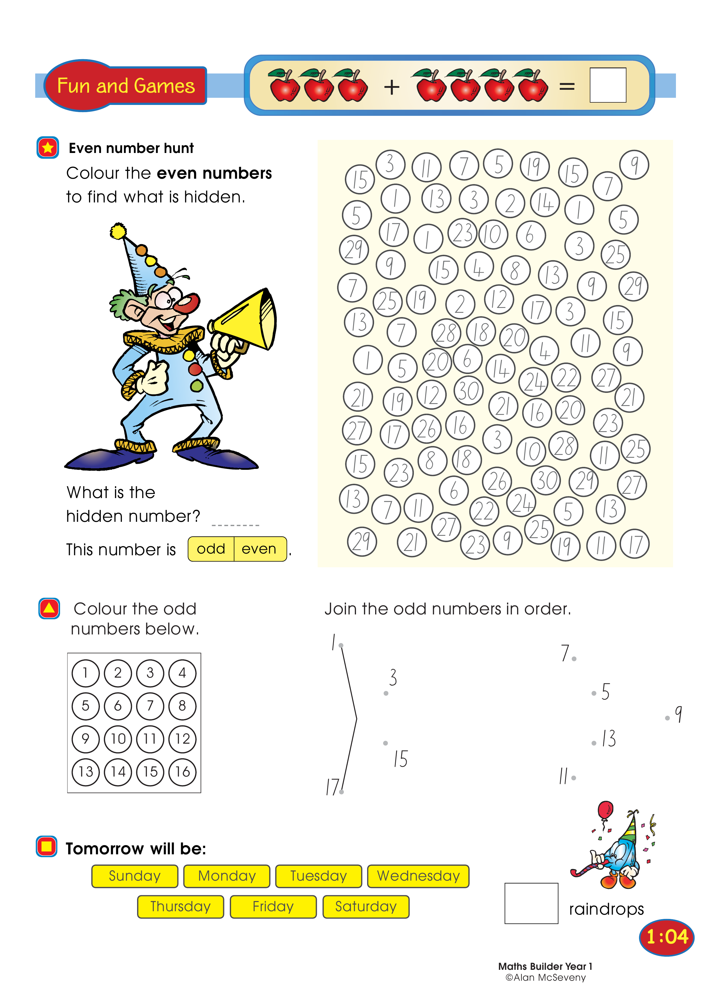 Even number hunt — worksheet preview