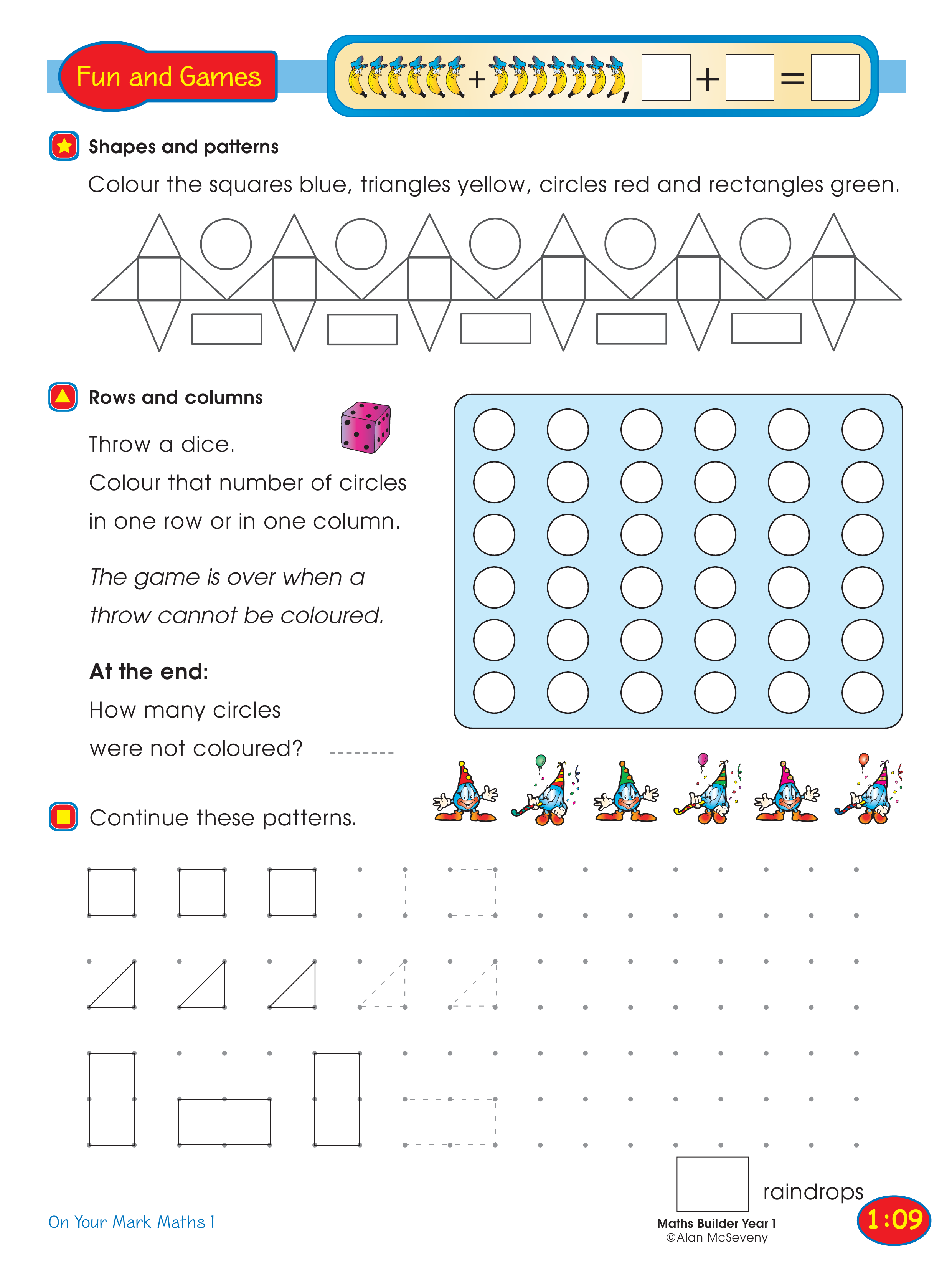 Shapes and patterns — worksheet preview