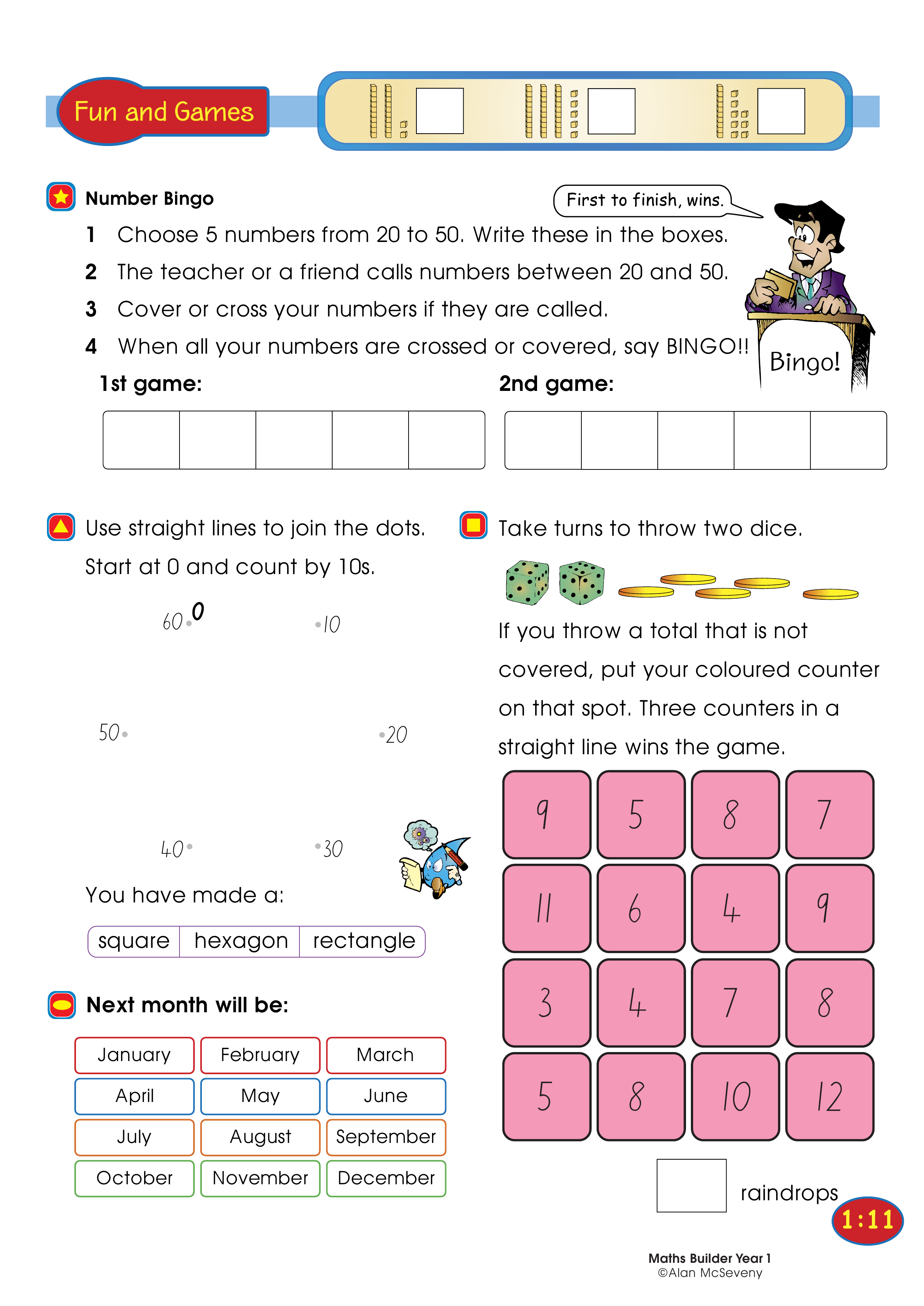 Number Bingo — worksheet preview
