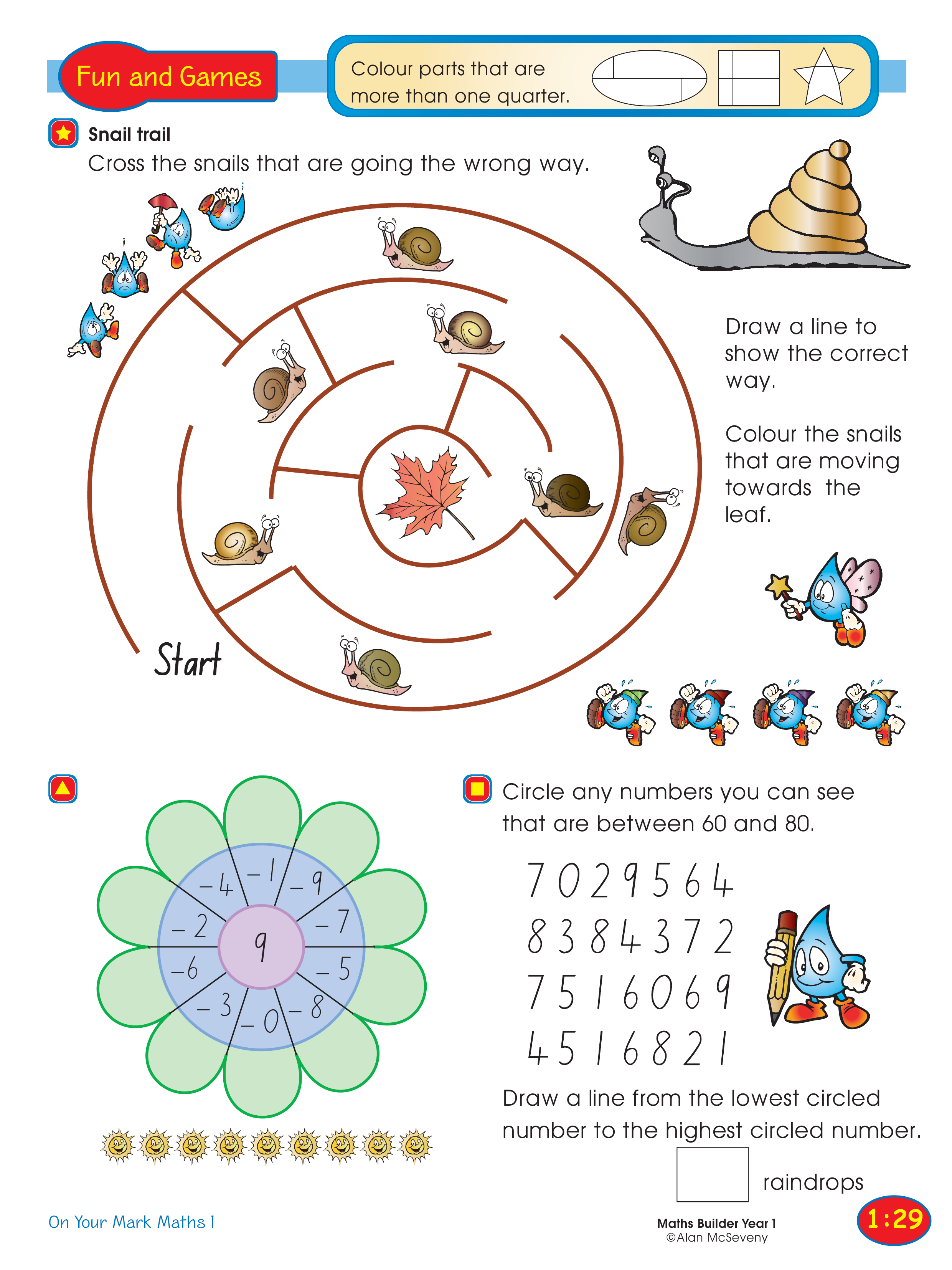 Snail trail — worksheet preview